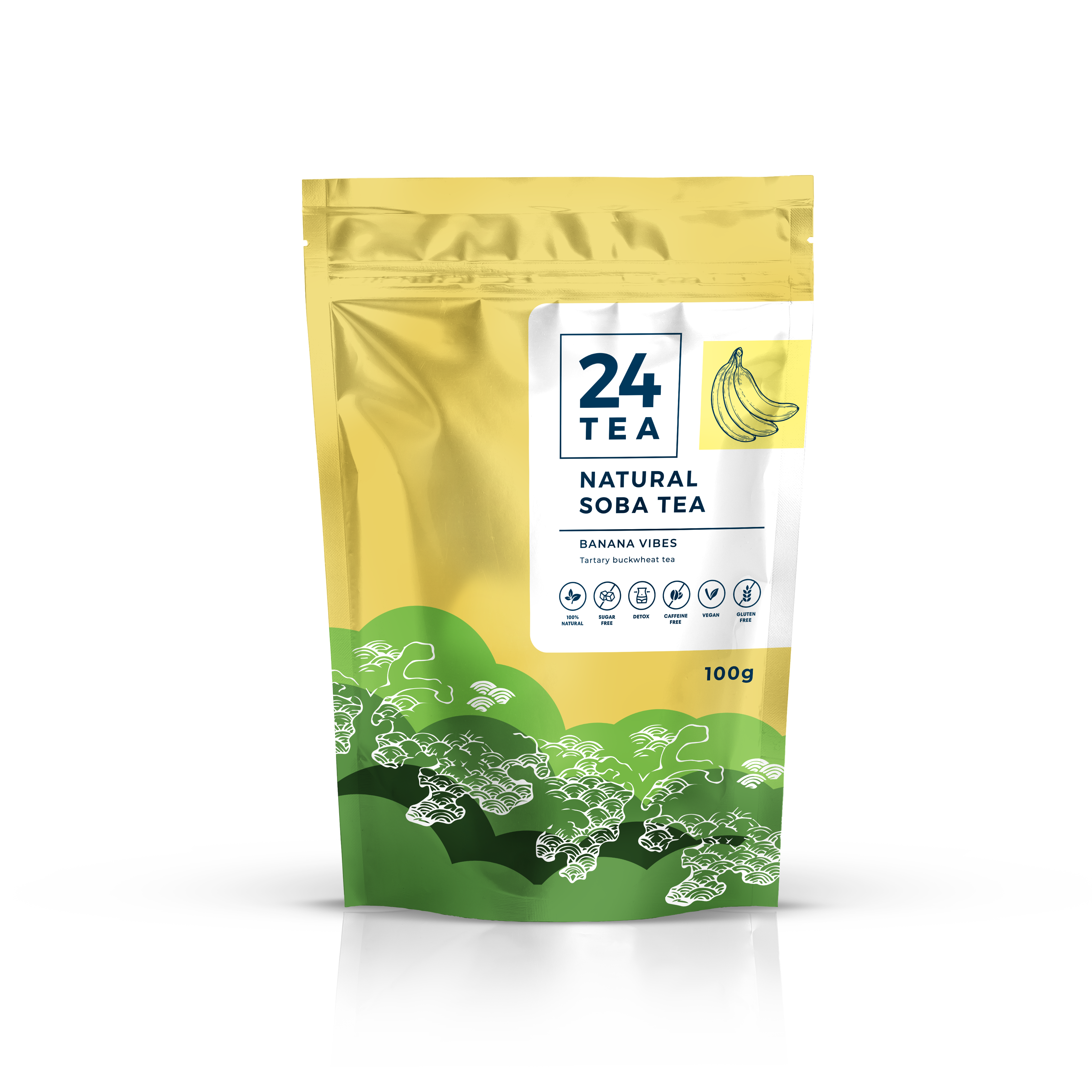 24tea banana vibes soba tea banános hajdina tea 100 g