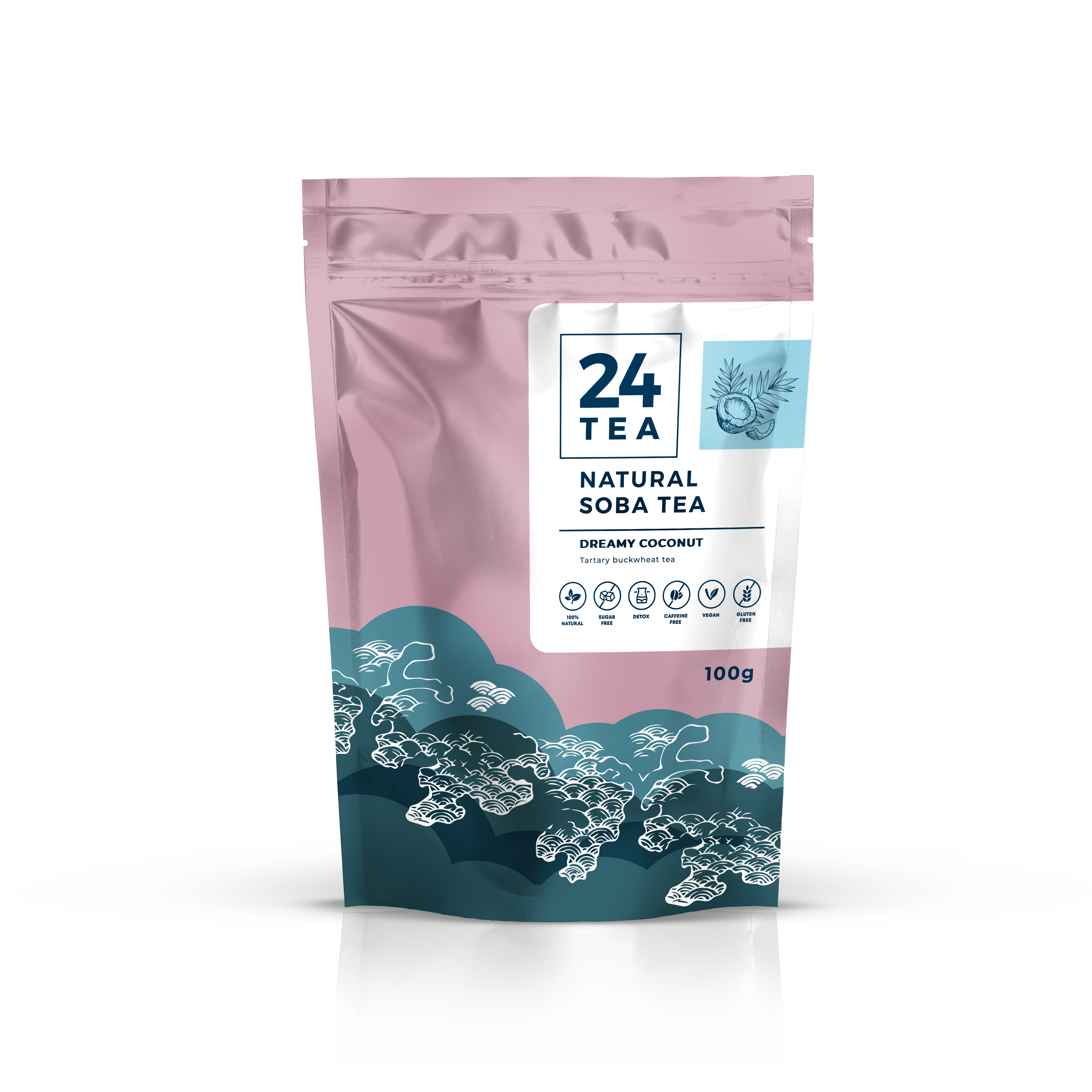 24tea dreamy coconut soba tea kókuszos hajdina tea 100 g