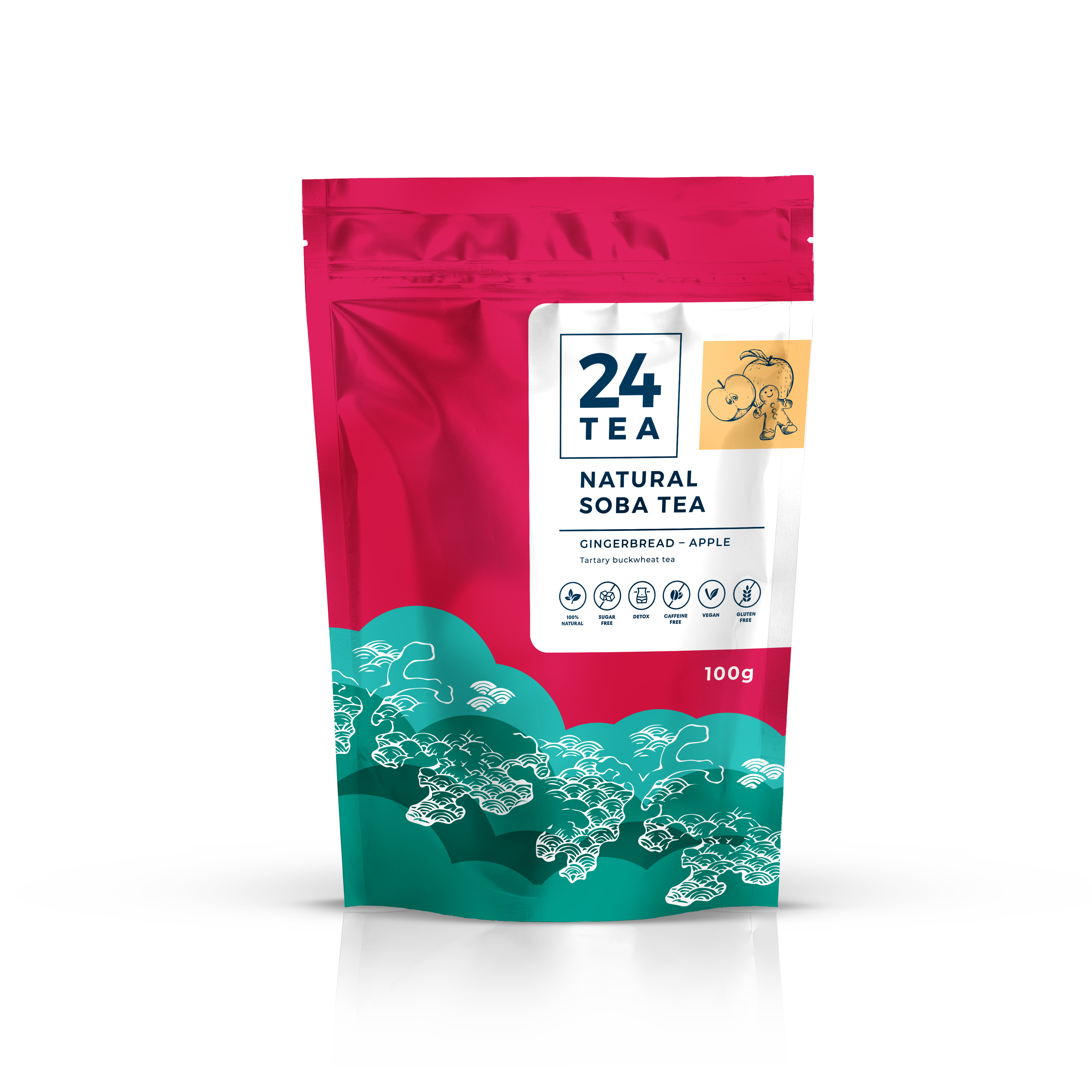 24tea gingerbread-apple soba tea alma-mézeskalács hajdina tea 100 g
