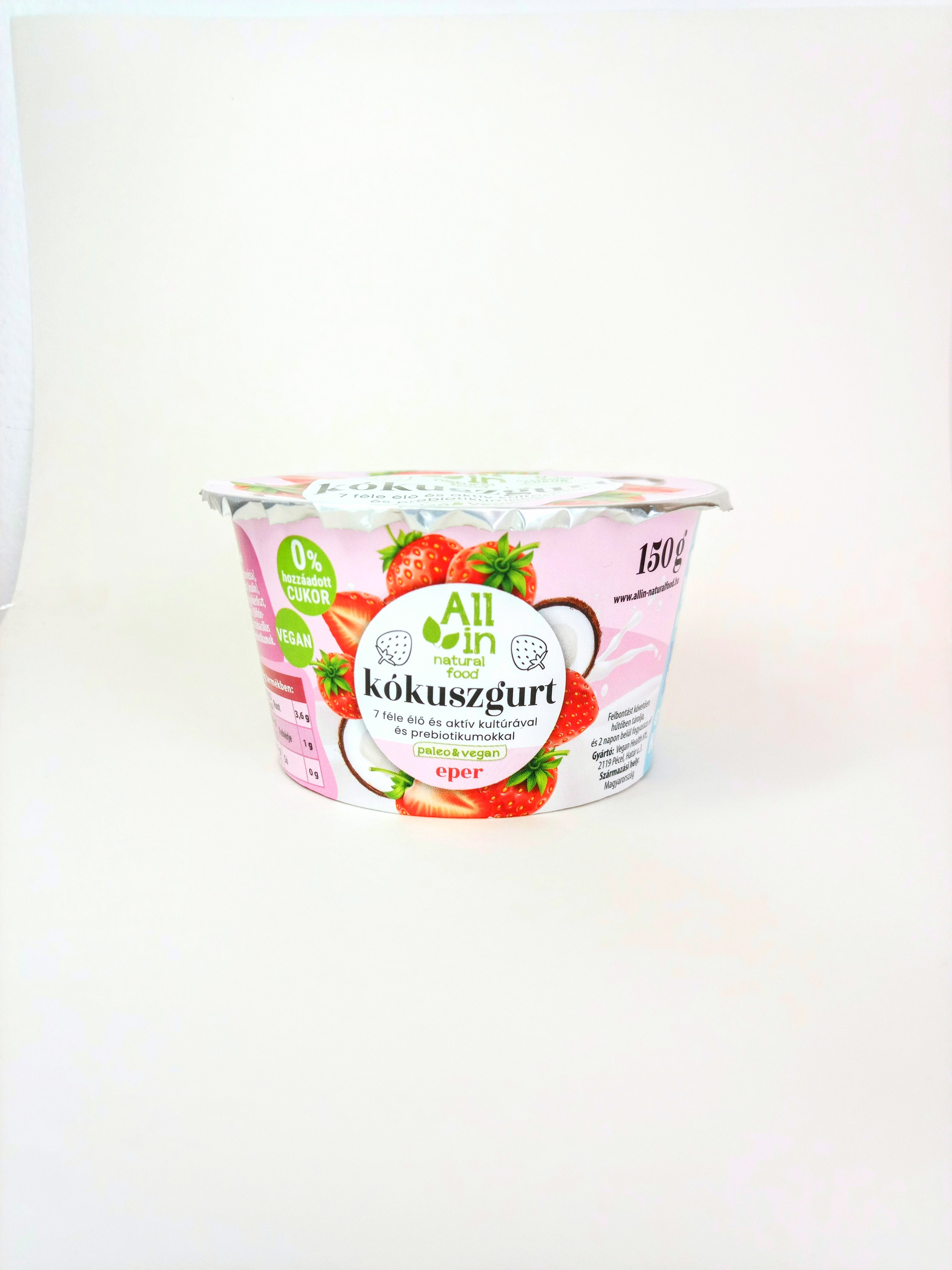 All in kókuszgurt eper 150 g