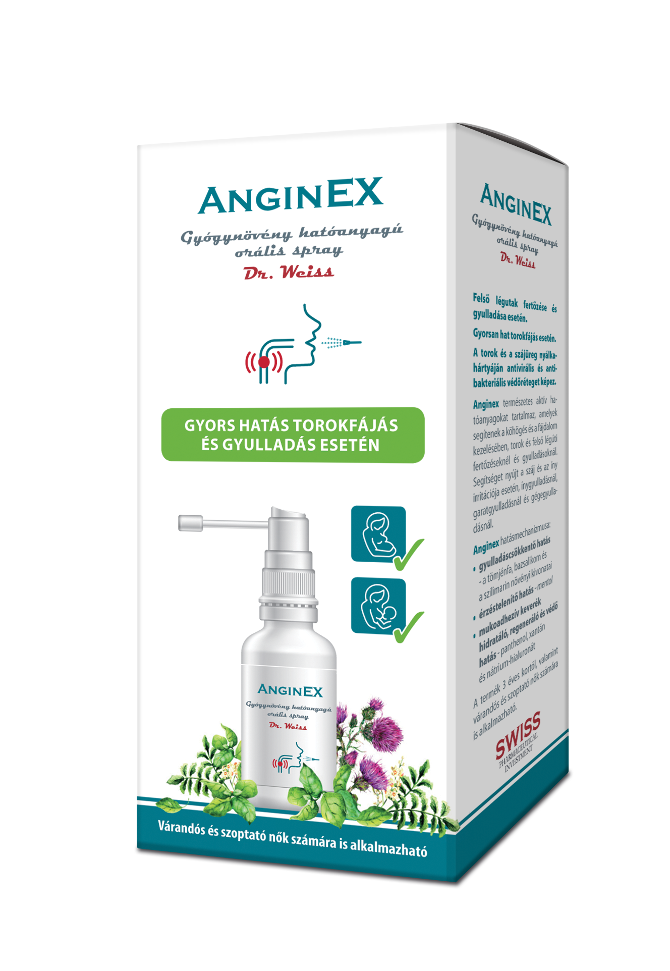 Anginex gyógynövény hatóanyagú orális spray 30 ml