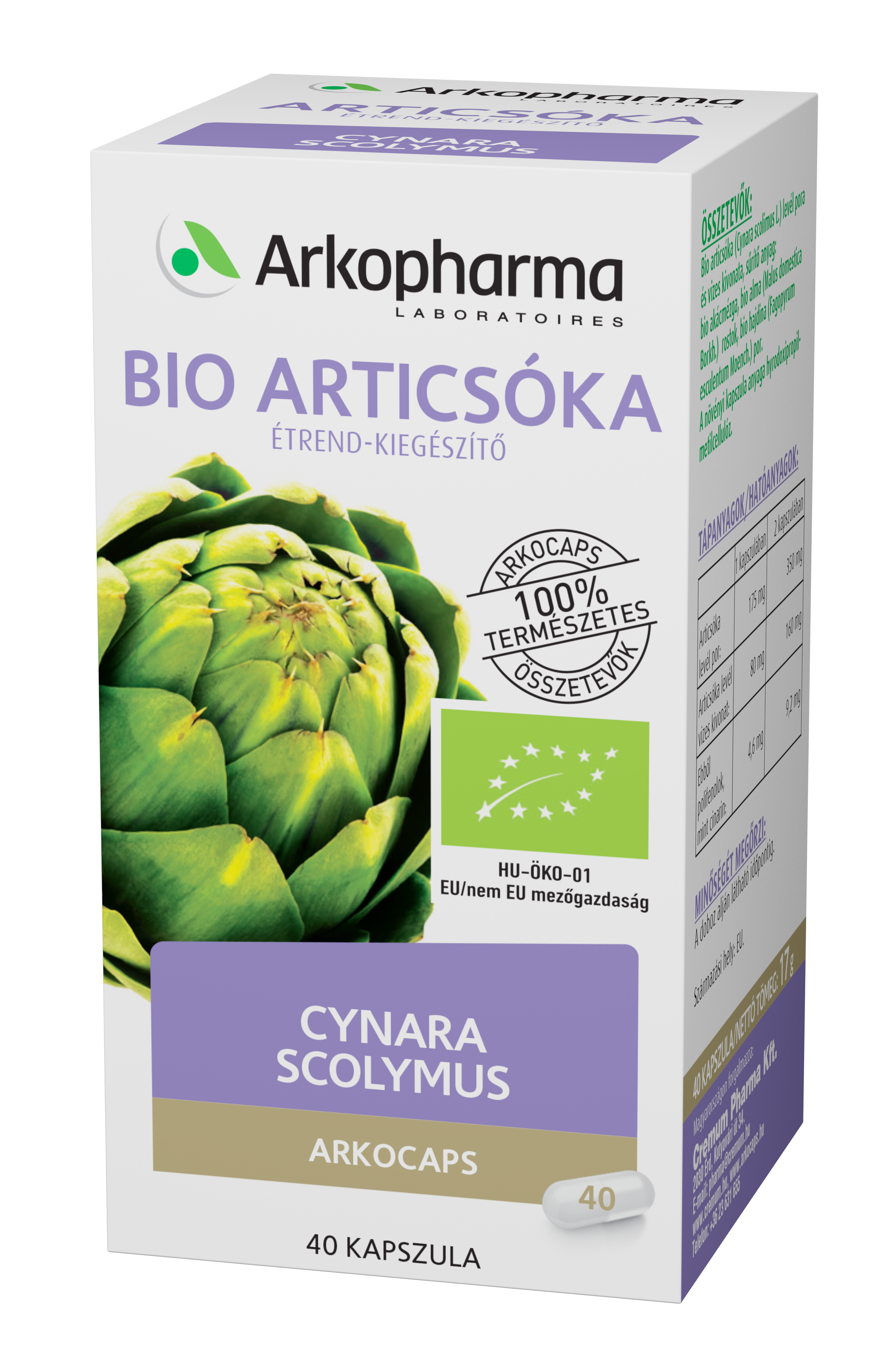 Arkocaps bio articsóka kapszula 40 db