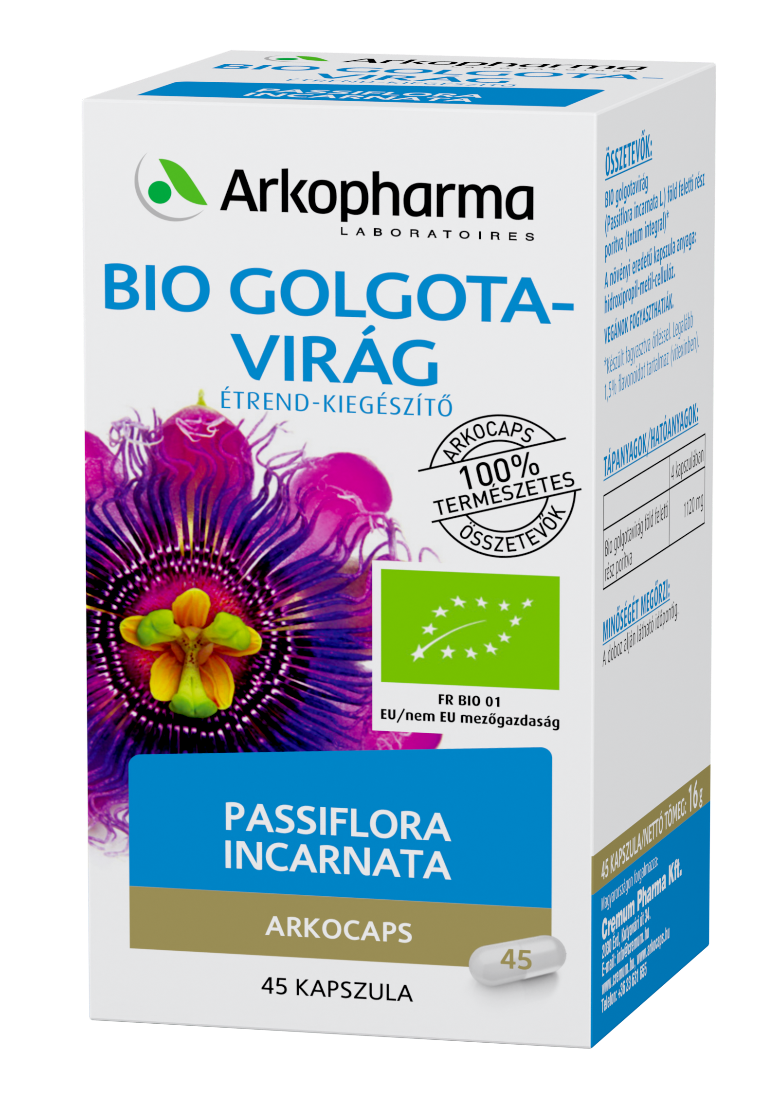 Arkocaps bio golgotavirág kapszula 45 db