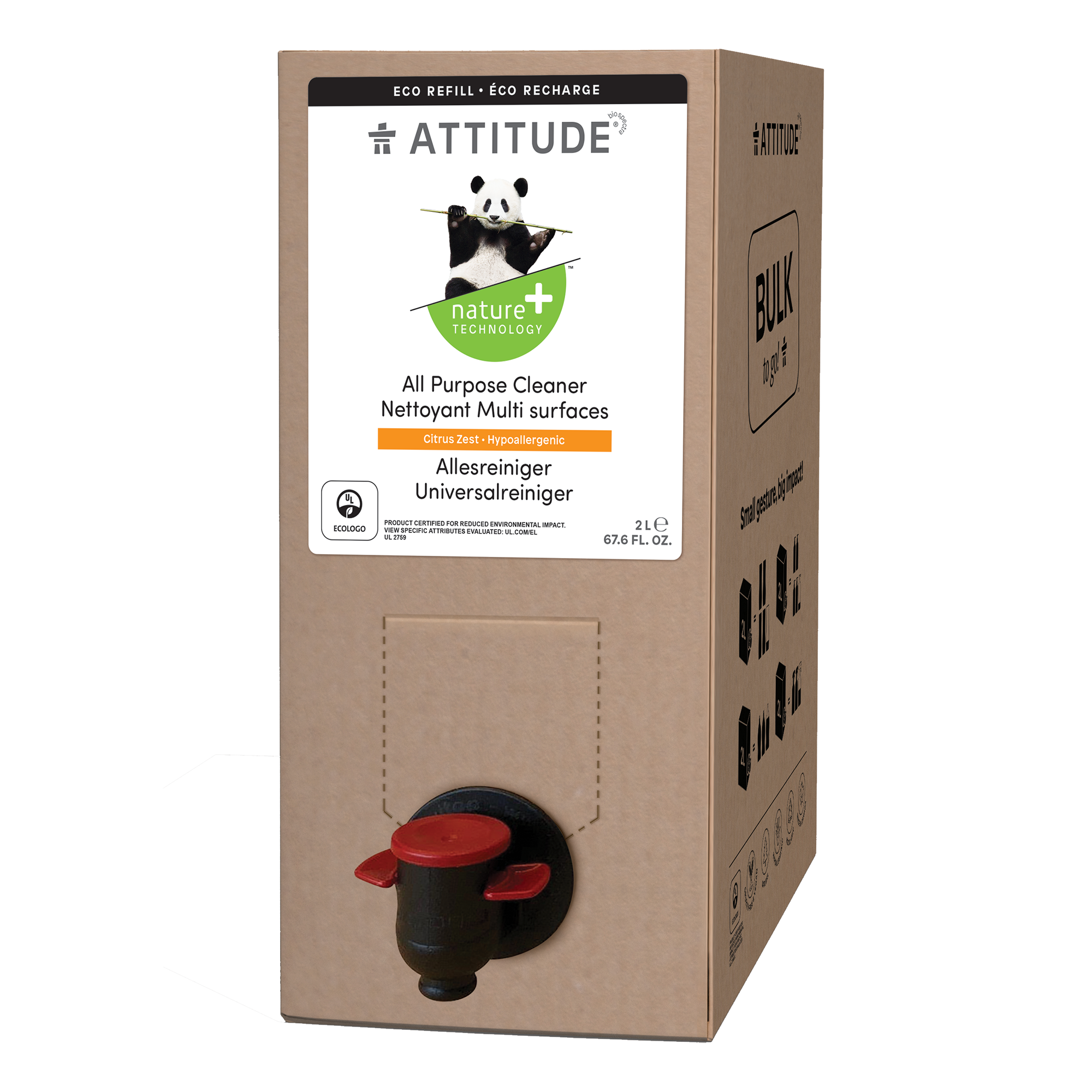 Attitude nature+ bulk hipoallergén általános tisztítószer citrus 2000 ml