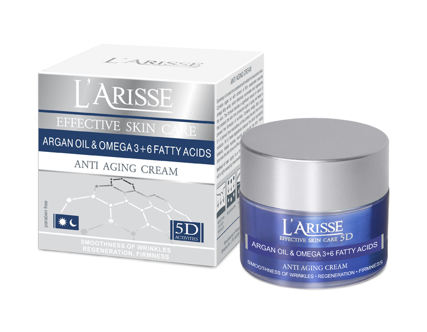 Ava larisse bőrfeszesítő és ráncfeltöltő hatású arckrém 65+ argán olaj és omega 3+6 olaj 50 ml