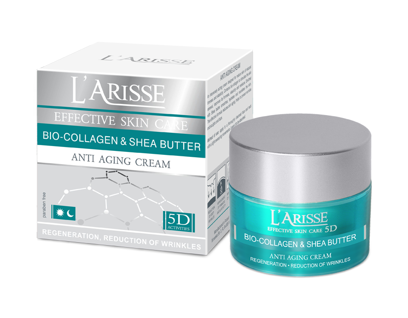 Ava larisse bőrkisimító és lifting hatású arckrém 55+ biokollagén, karité vaj 50 ml