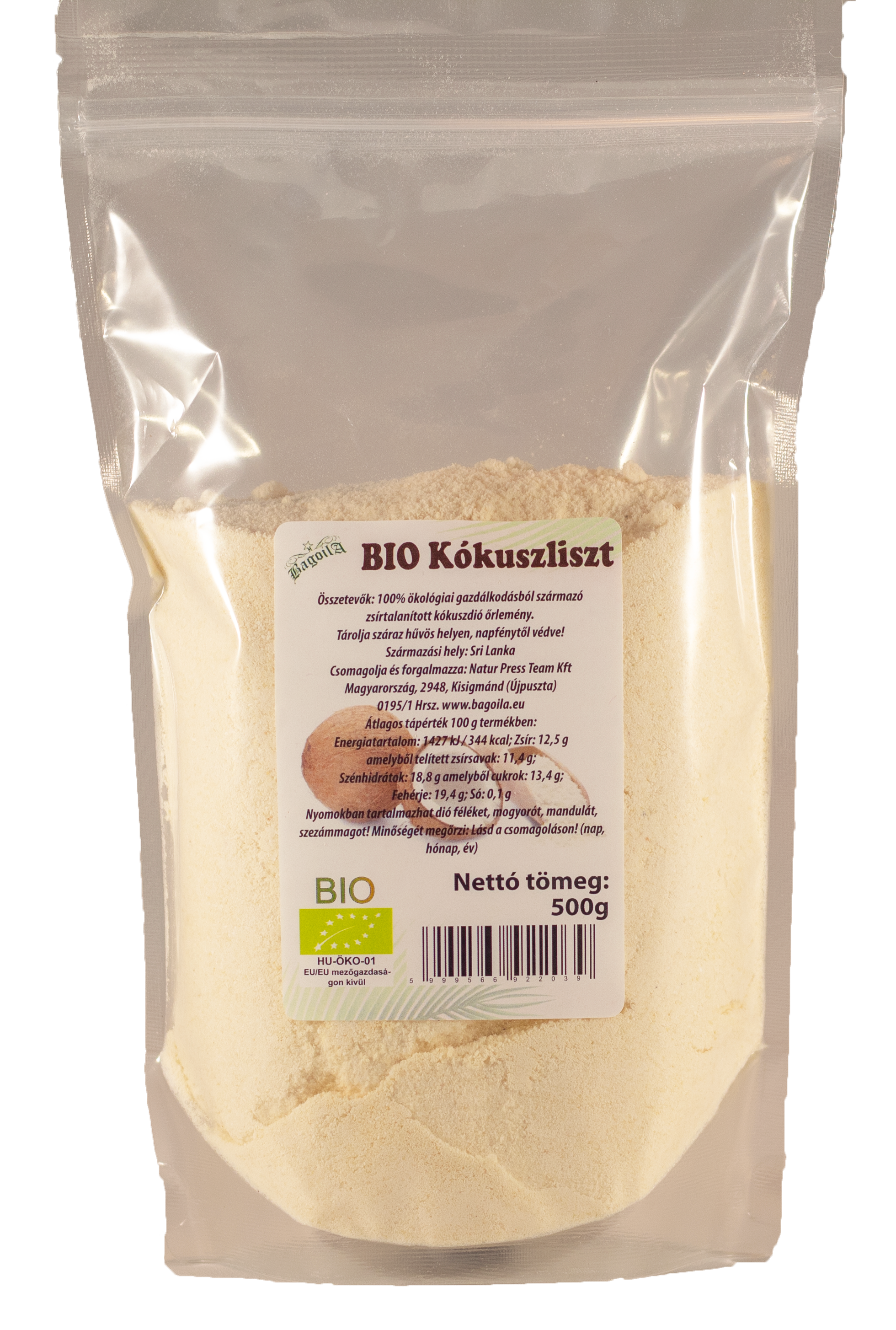 Bagoila bio kókuszliszt 500 g