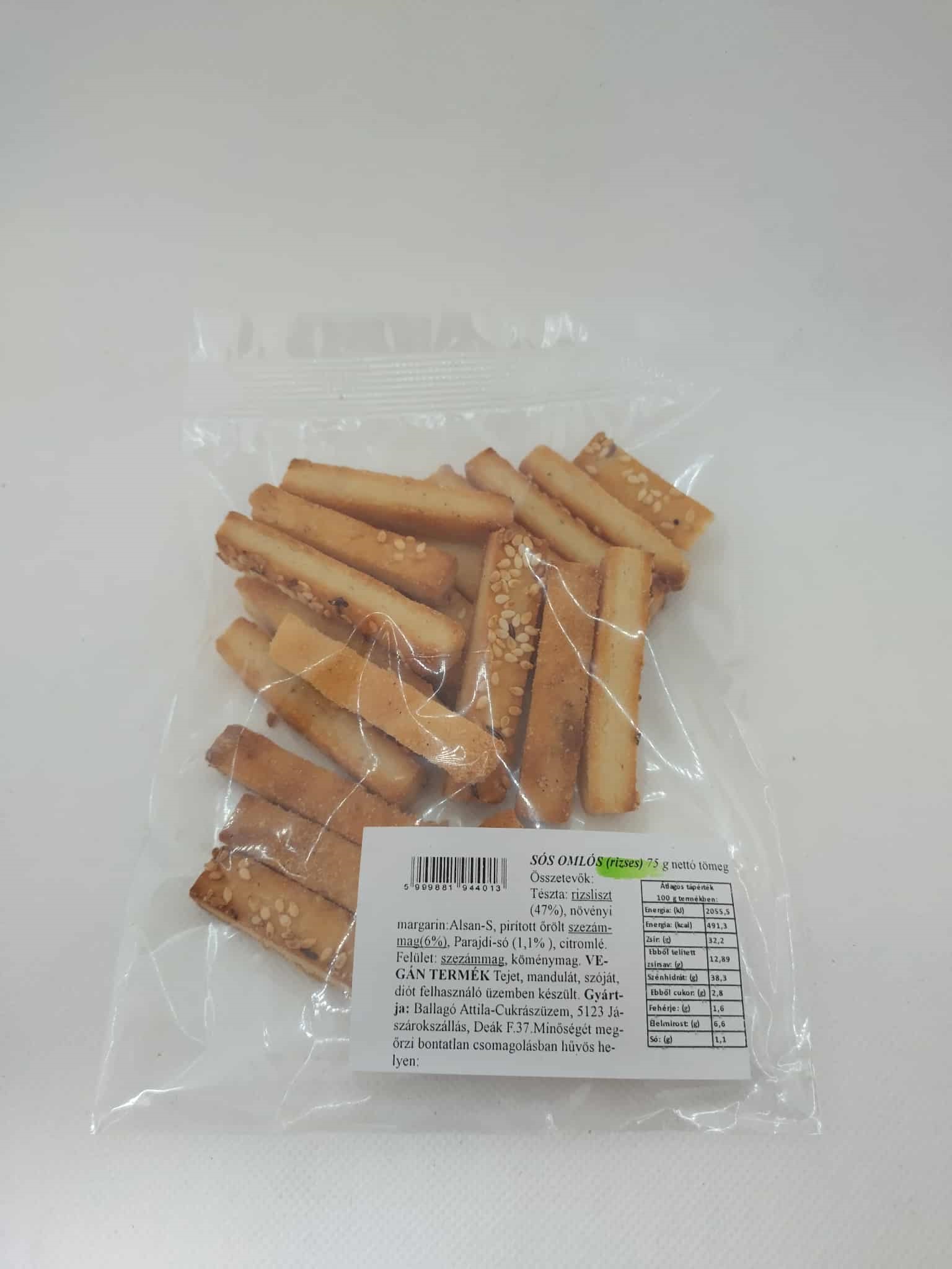 Ballagó sós omlós (rizses) 75 g