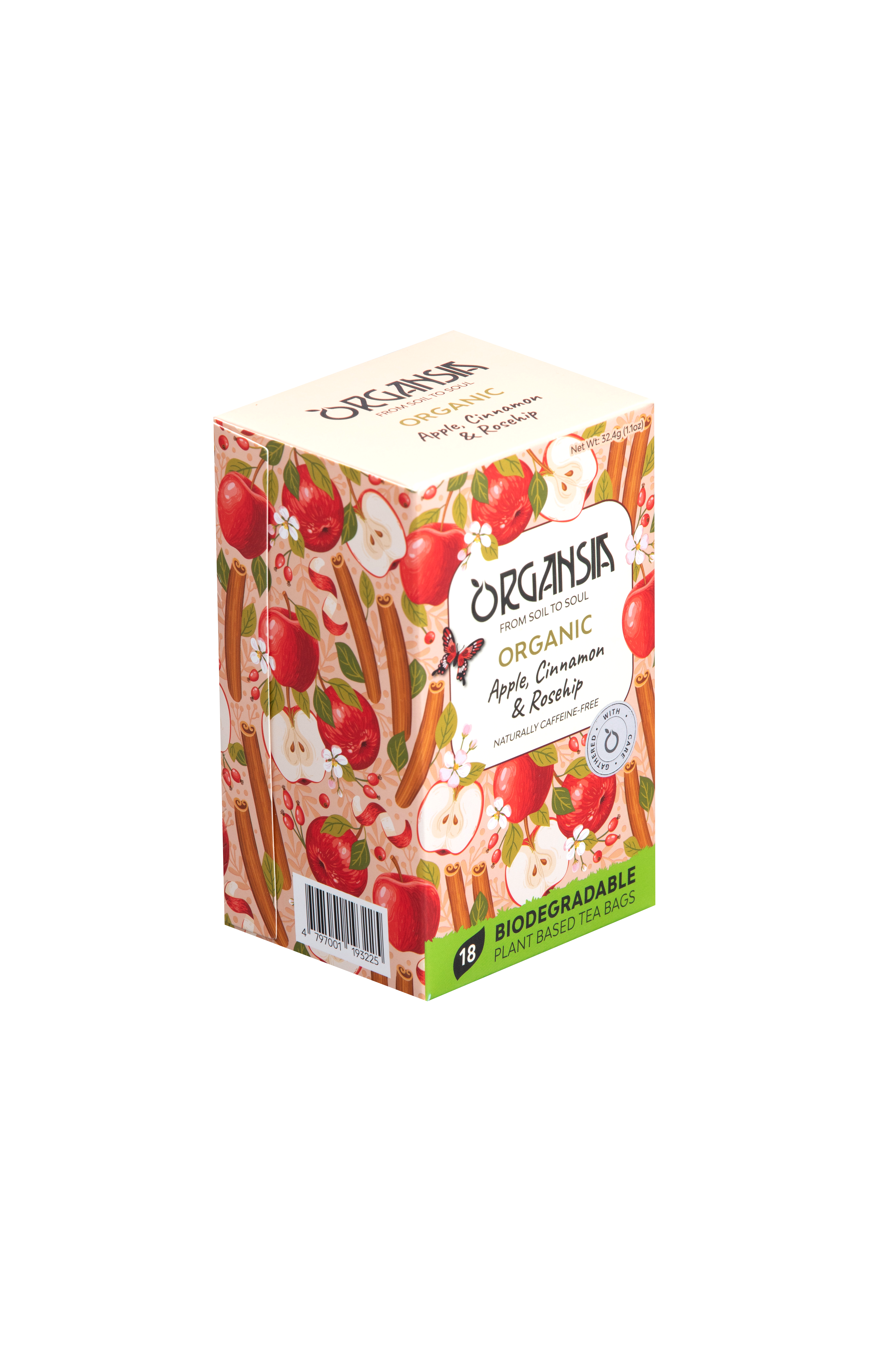 Basilur bio organsia alma fahéj és csipkebogyó tea 18db 32,4 g