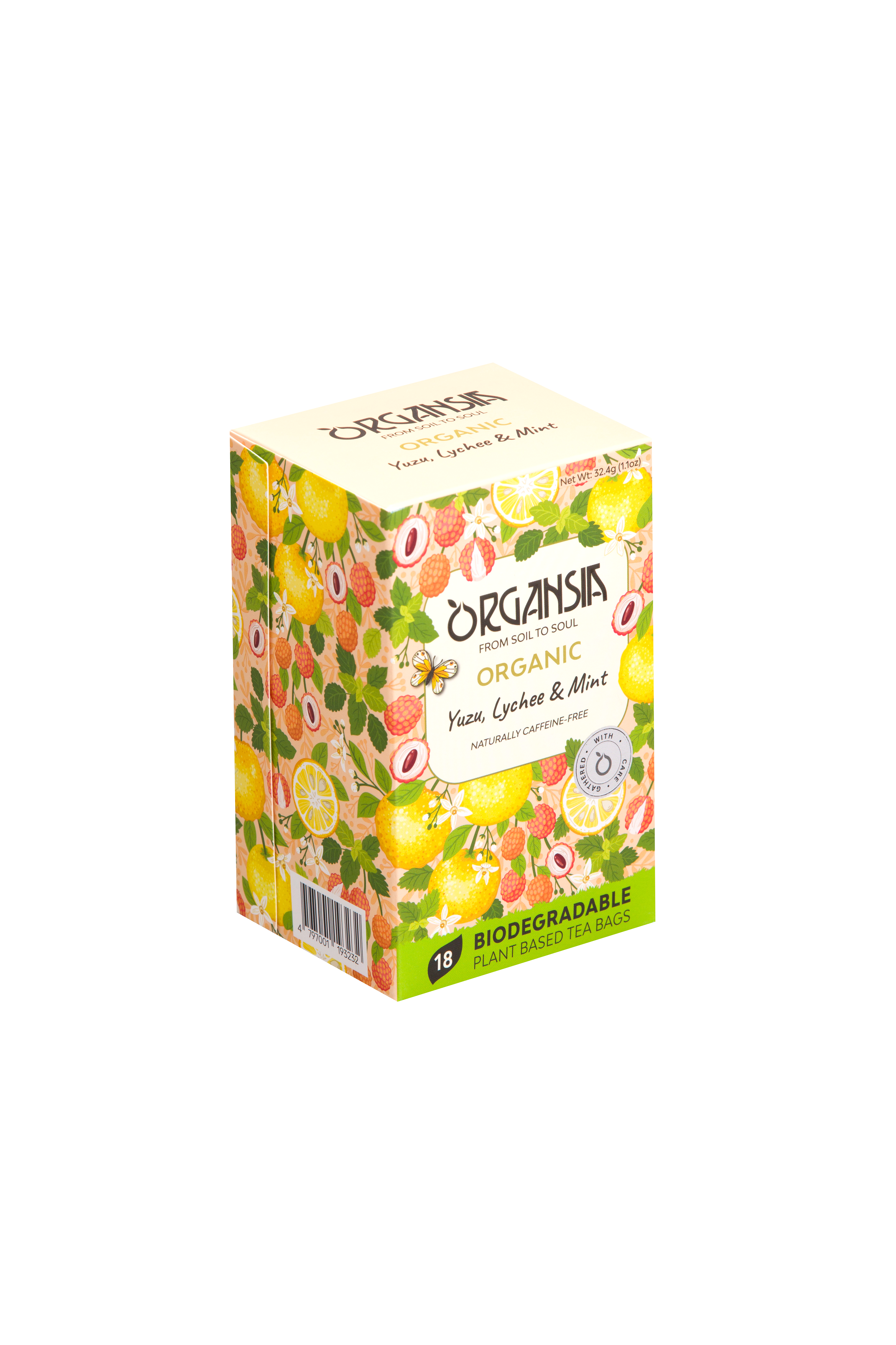 Basilur bio organsia yuzu licsi és menta tea 18db 32,4 g