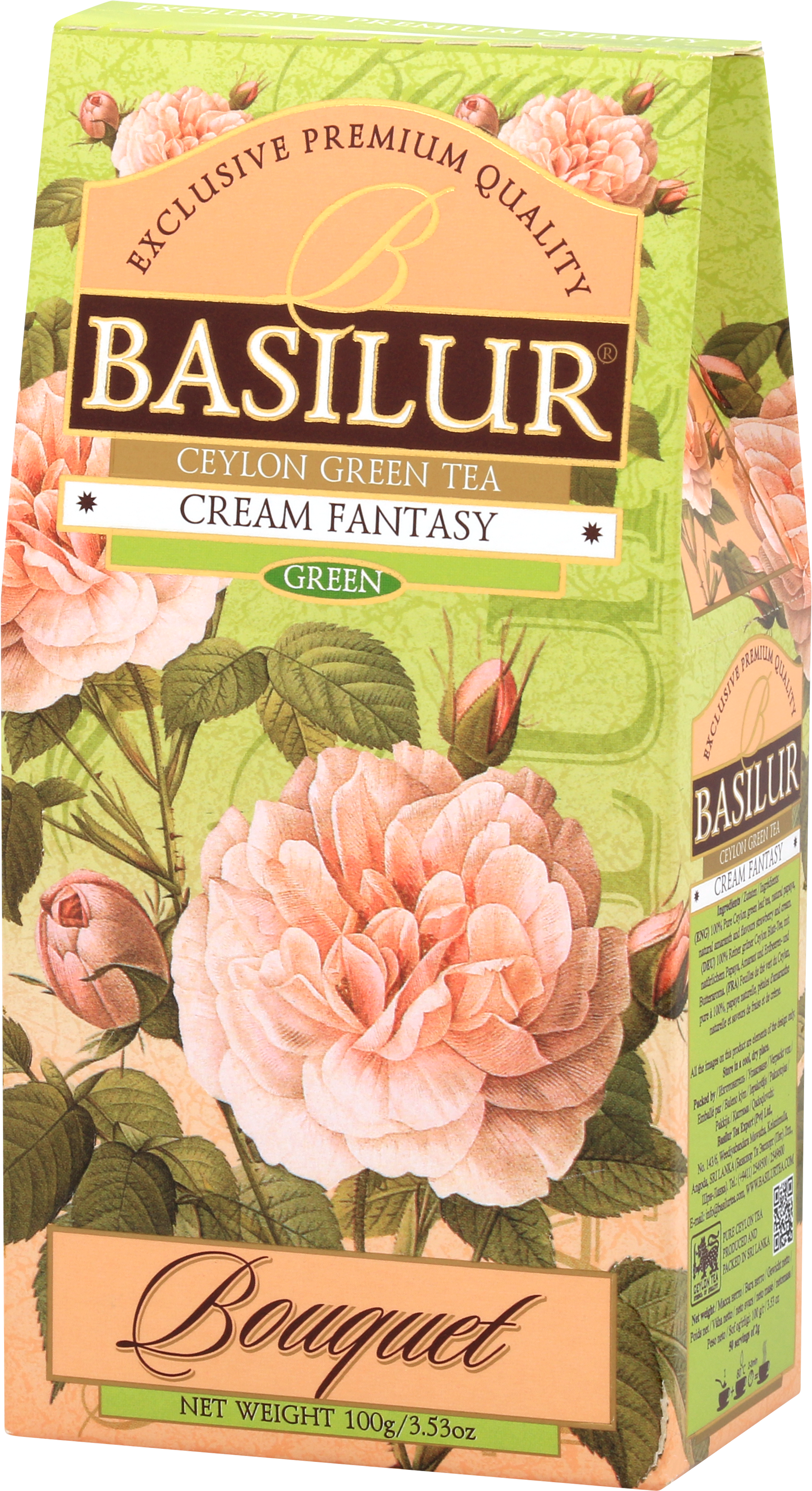 Basilur bouquet cream fantasy szálas zöld tea 100 g