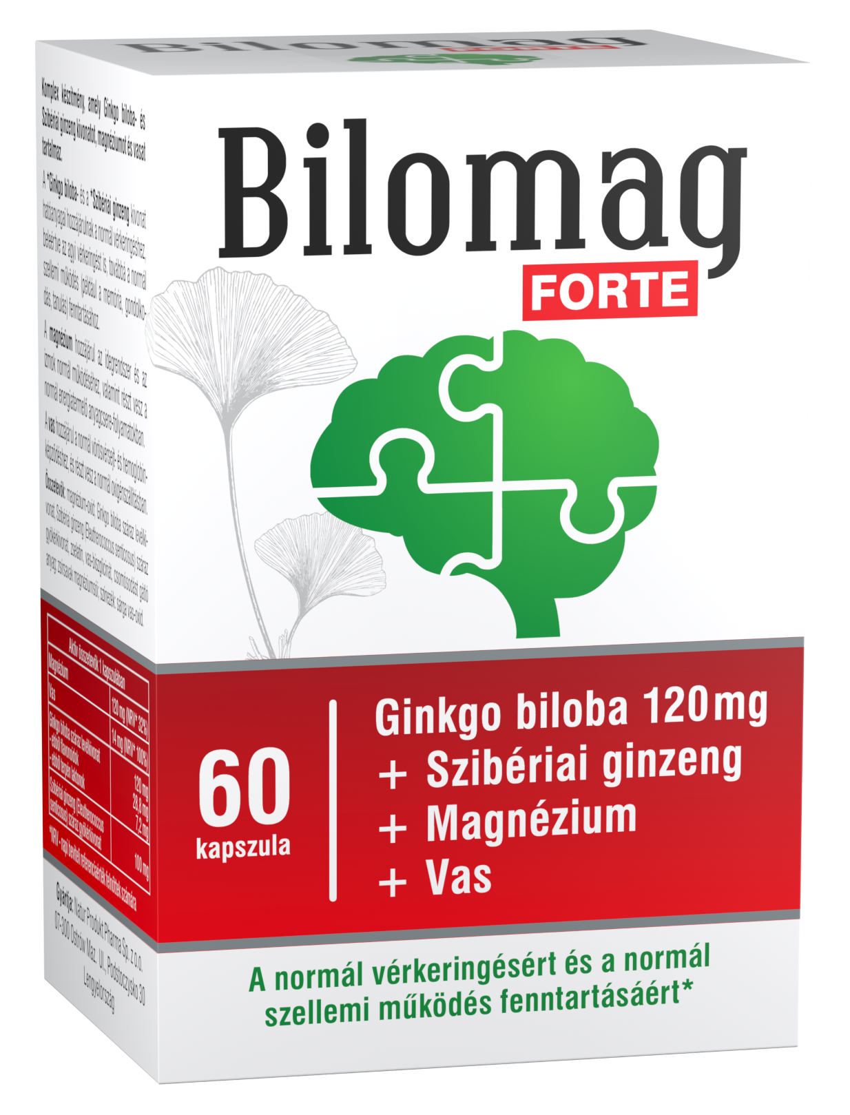 Bilomag forte 120mg gingko biloba kivonatot tartalmazó étrend-kiegészítő kapszula 60 db