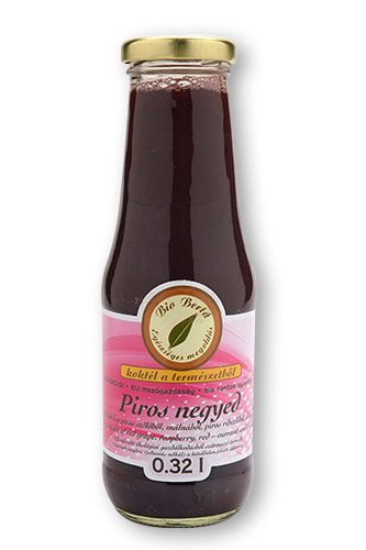 Bio Berta bio piros negyed gyümölcslé (szőlő,málna,szeder,ribizli) 320 ml