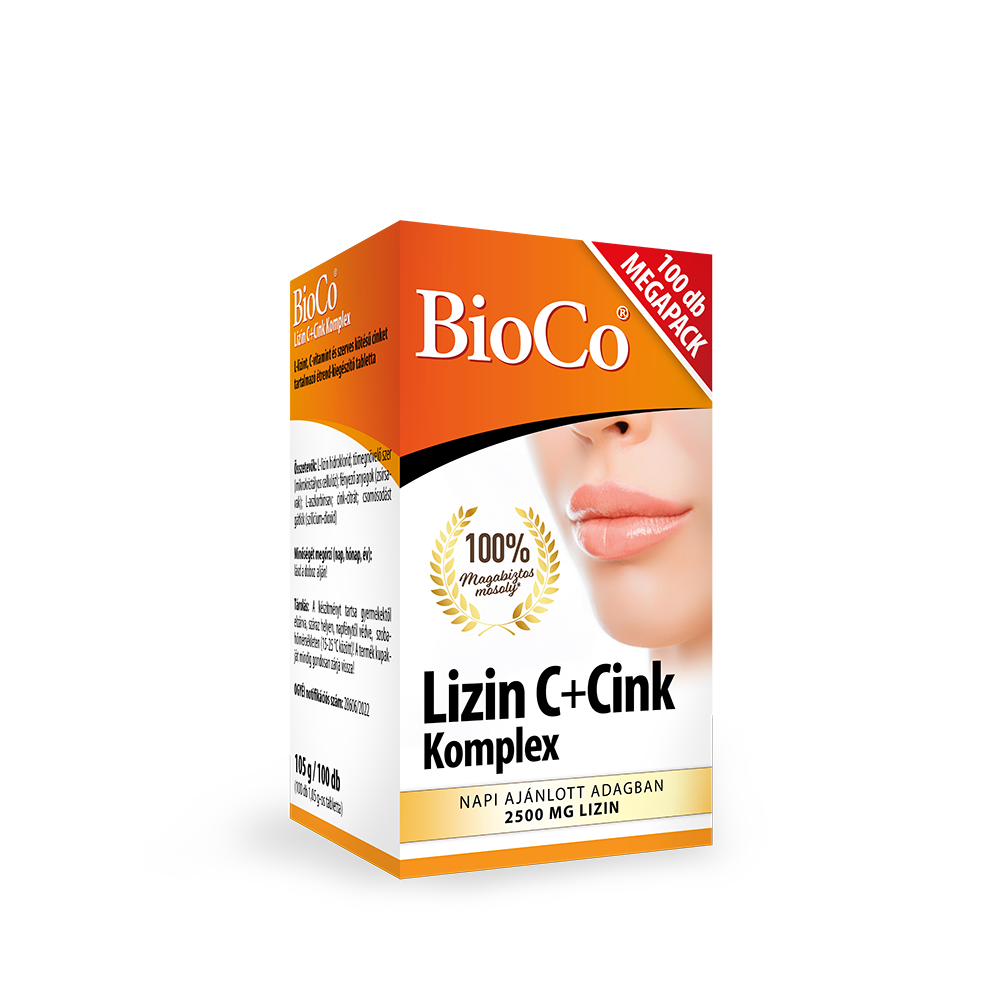 Bioco lizin c+cink komplex megapack tabletta 100 db