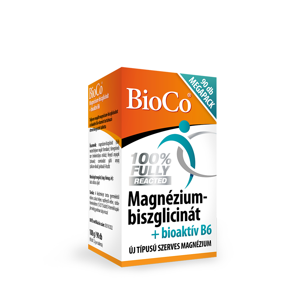 Bioco magnézium-biszglicinát+bioaktív b6-vitamin megapack tabletta 90 db