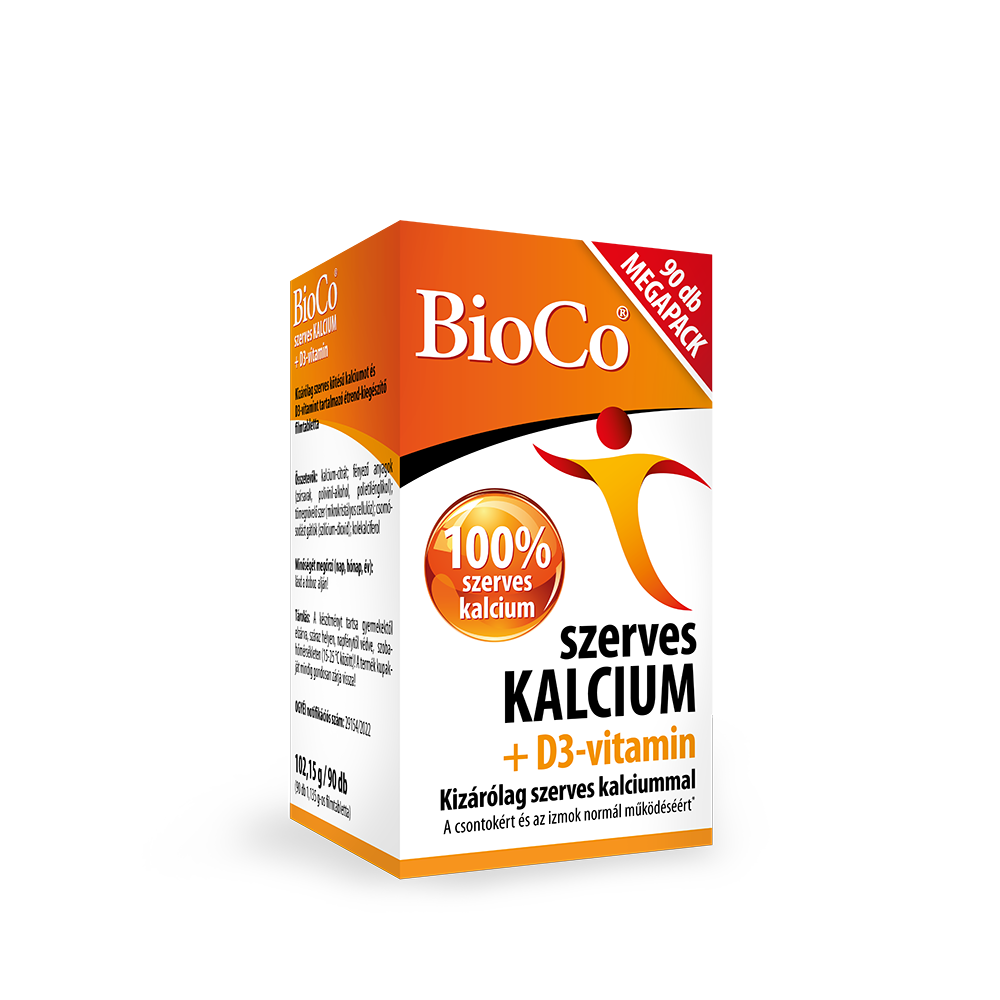 Bioco szerves kalcium+d3-vitamin megapack tabletta 90 db