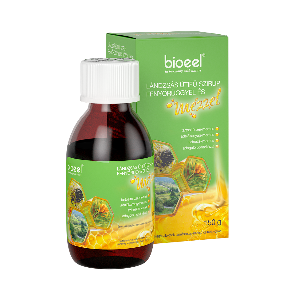 Bioeel lándzsás útifű szirup fenyőrüggyel és mézzel 150 g