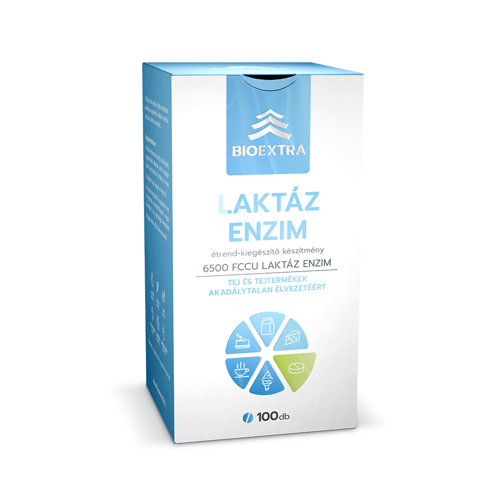 Bioextra laktáz enzim 6500 fcuu étrend-kiegészítő kapszula 100 db