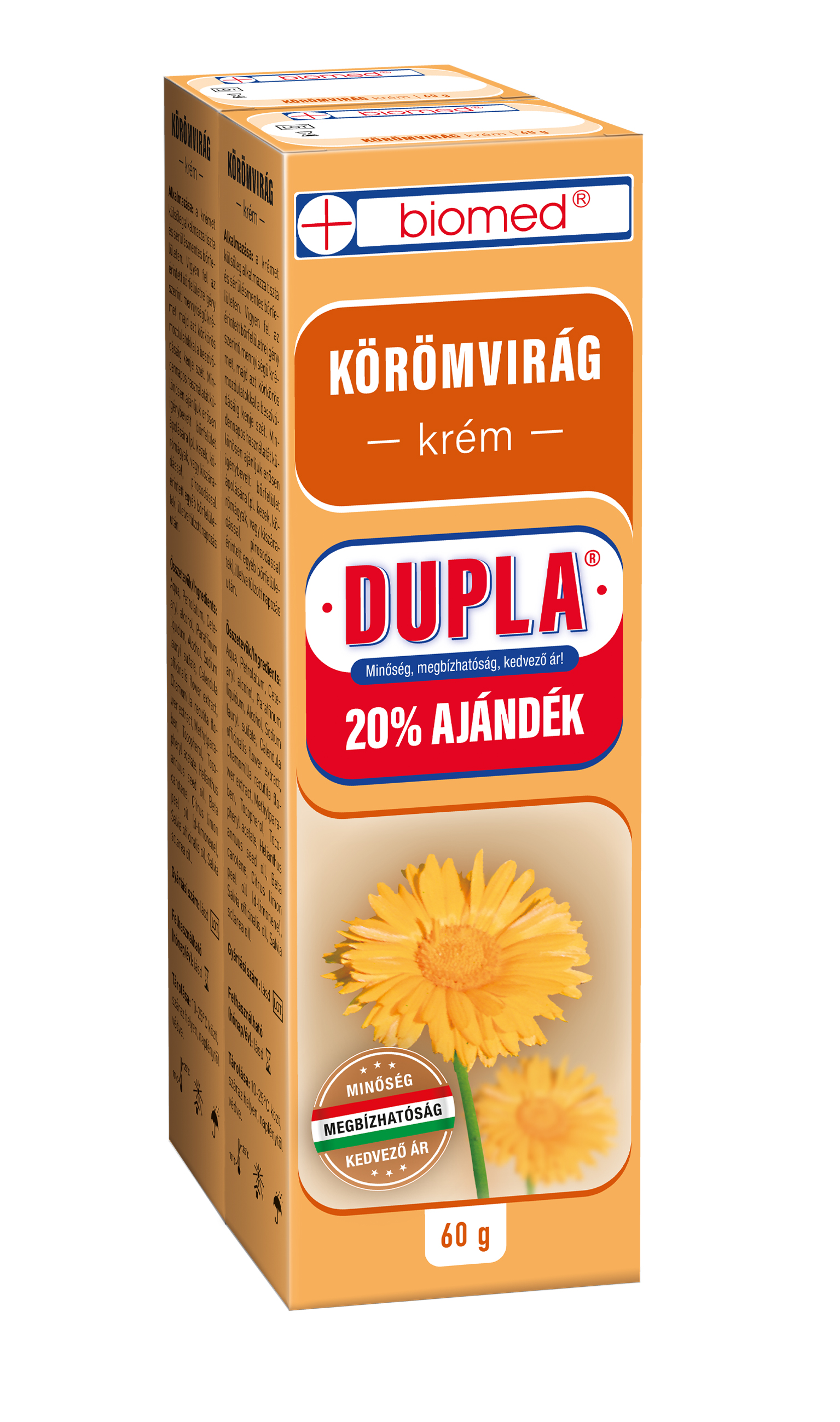 Biomed körömvirág krém dupla 2x60 g 120 g