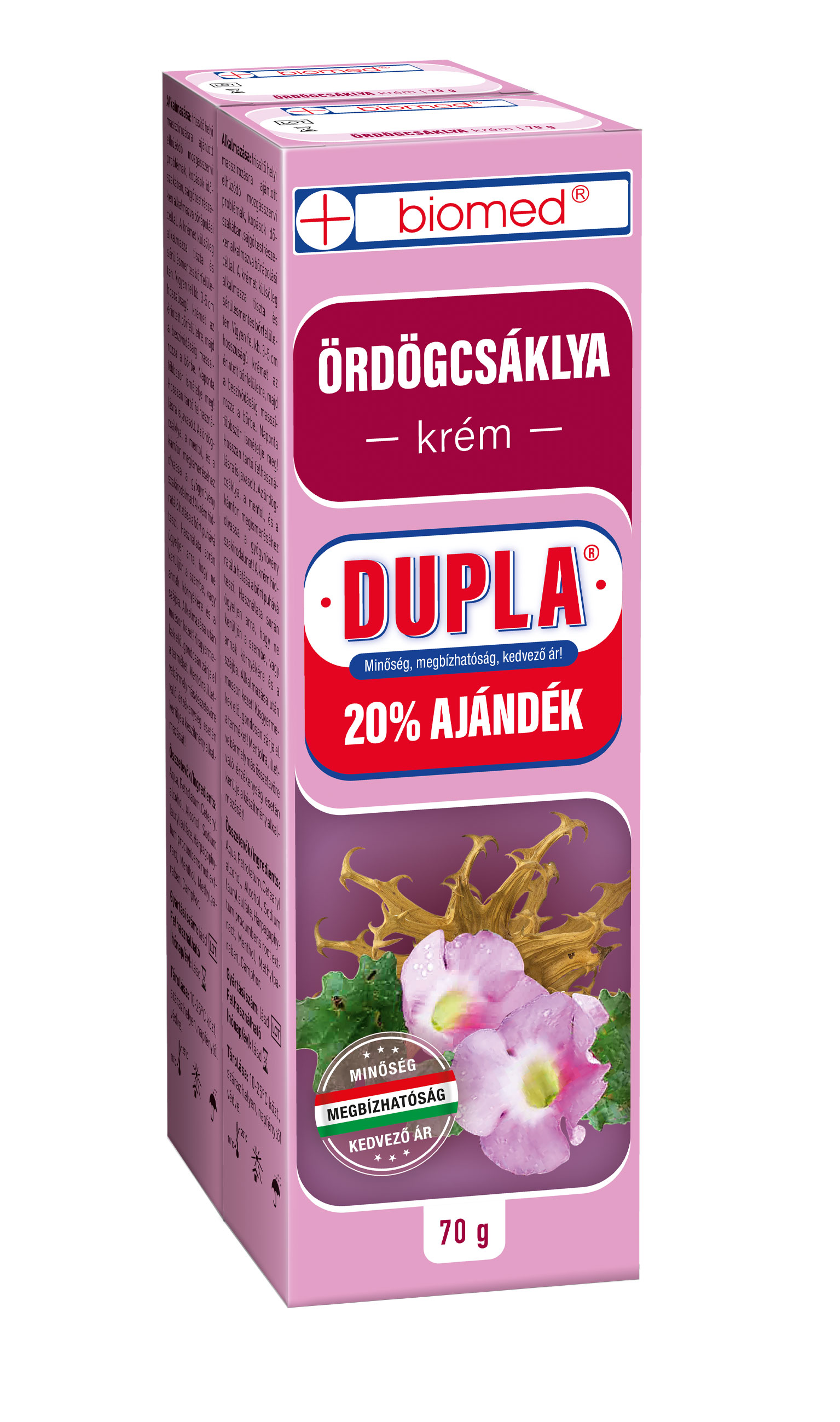 Biomed ördögcsáklya krém dupla 140 g