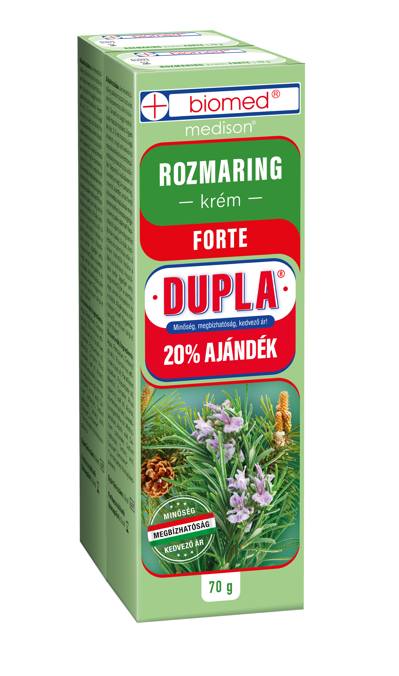 Biomed rozmaring krém forte dupla 2x70g 140 g