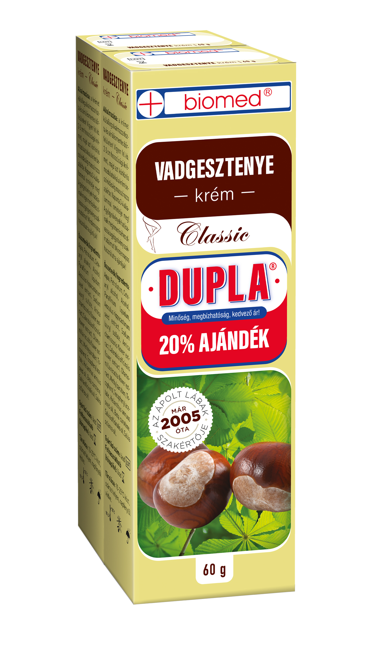 Biomed vadgesztenye krém dupla 2x60g 120 g