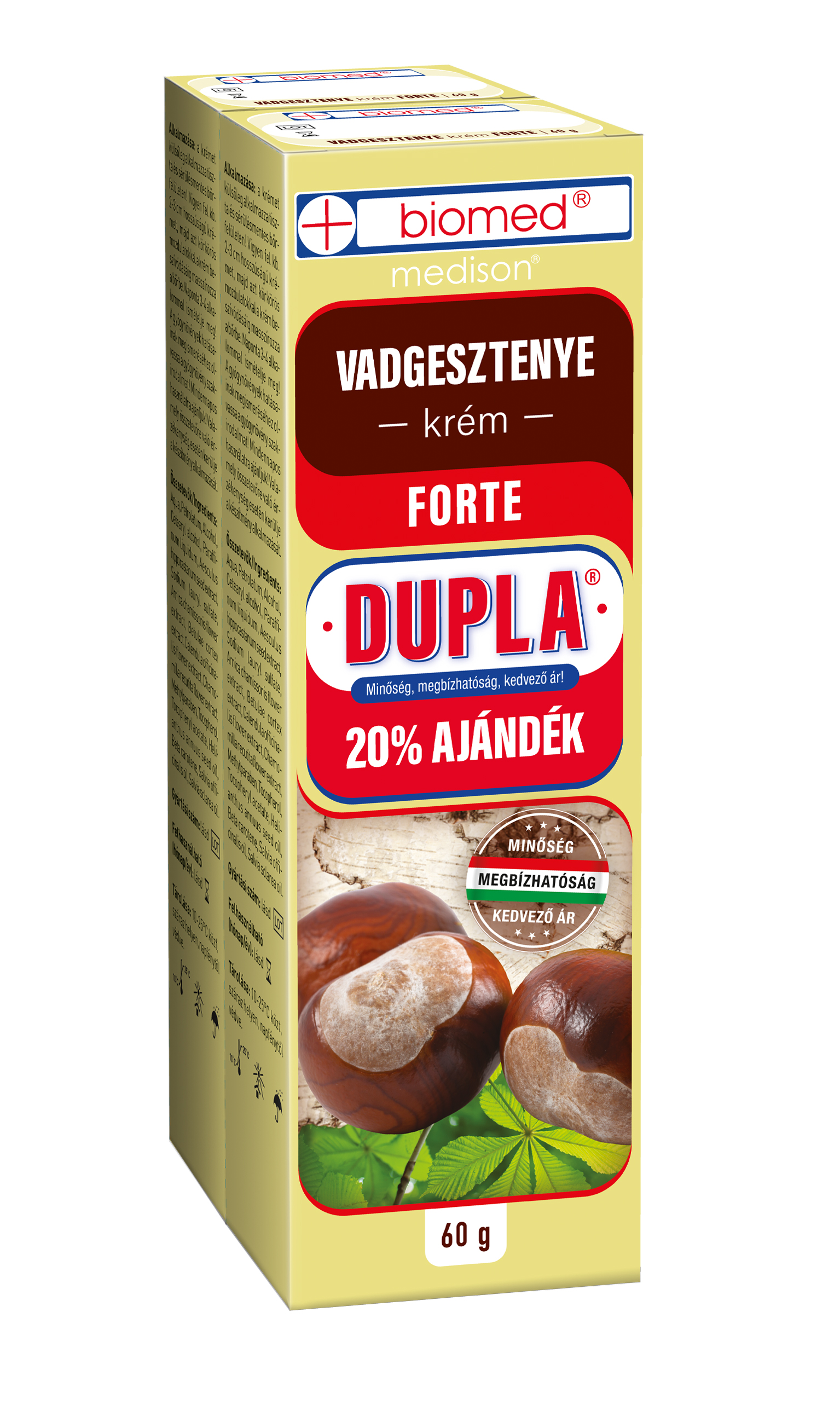 Biomed vadgesztenye krém forte dupla 120 g