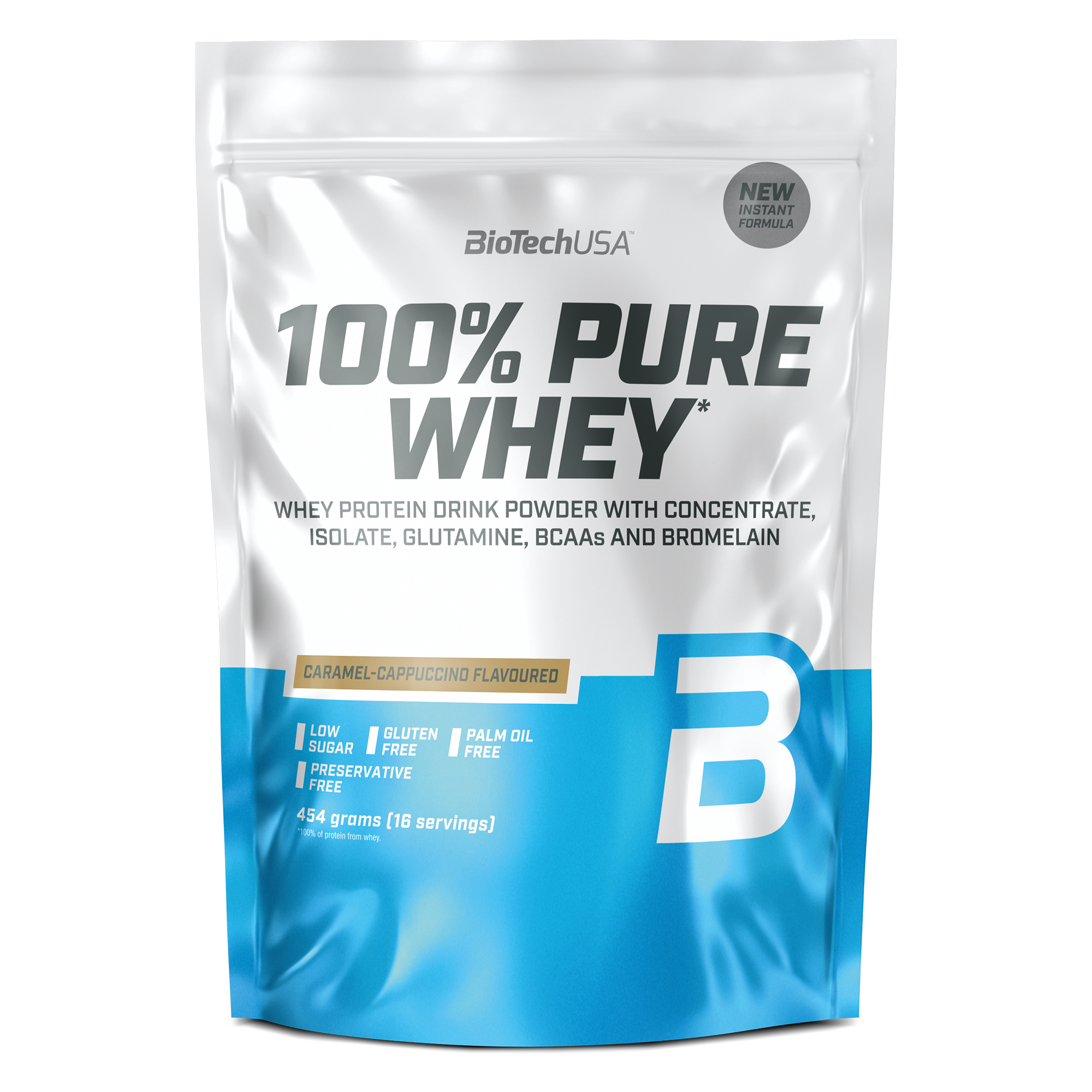 Biotech 100%  pure whey karamell-cappuccino 454 g