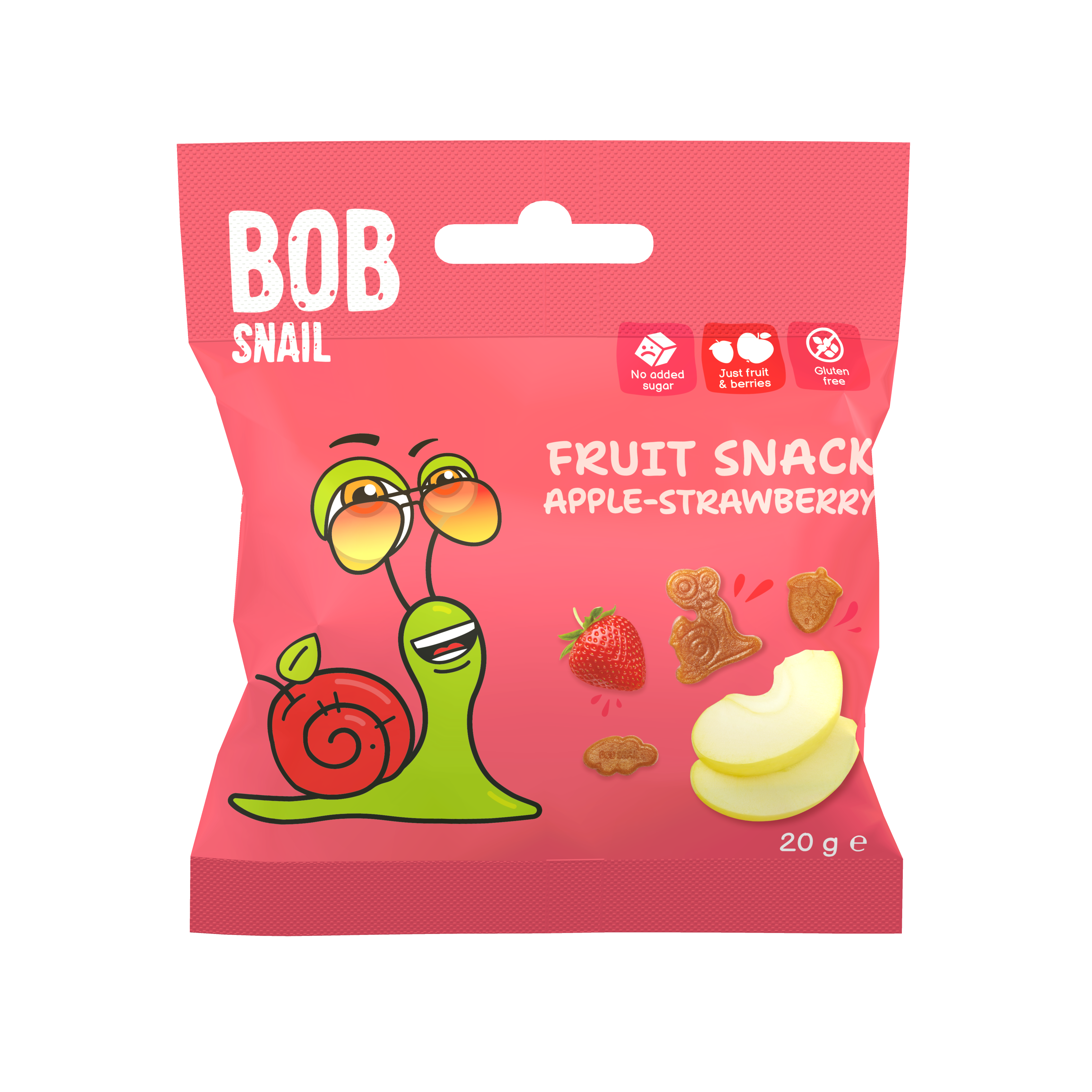 Bob Snail gyümölcs snack alma-eper 20 g