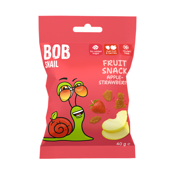 Bob Snail gyümölcs snack alma-eper 40 g