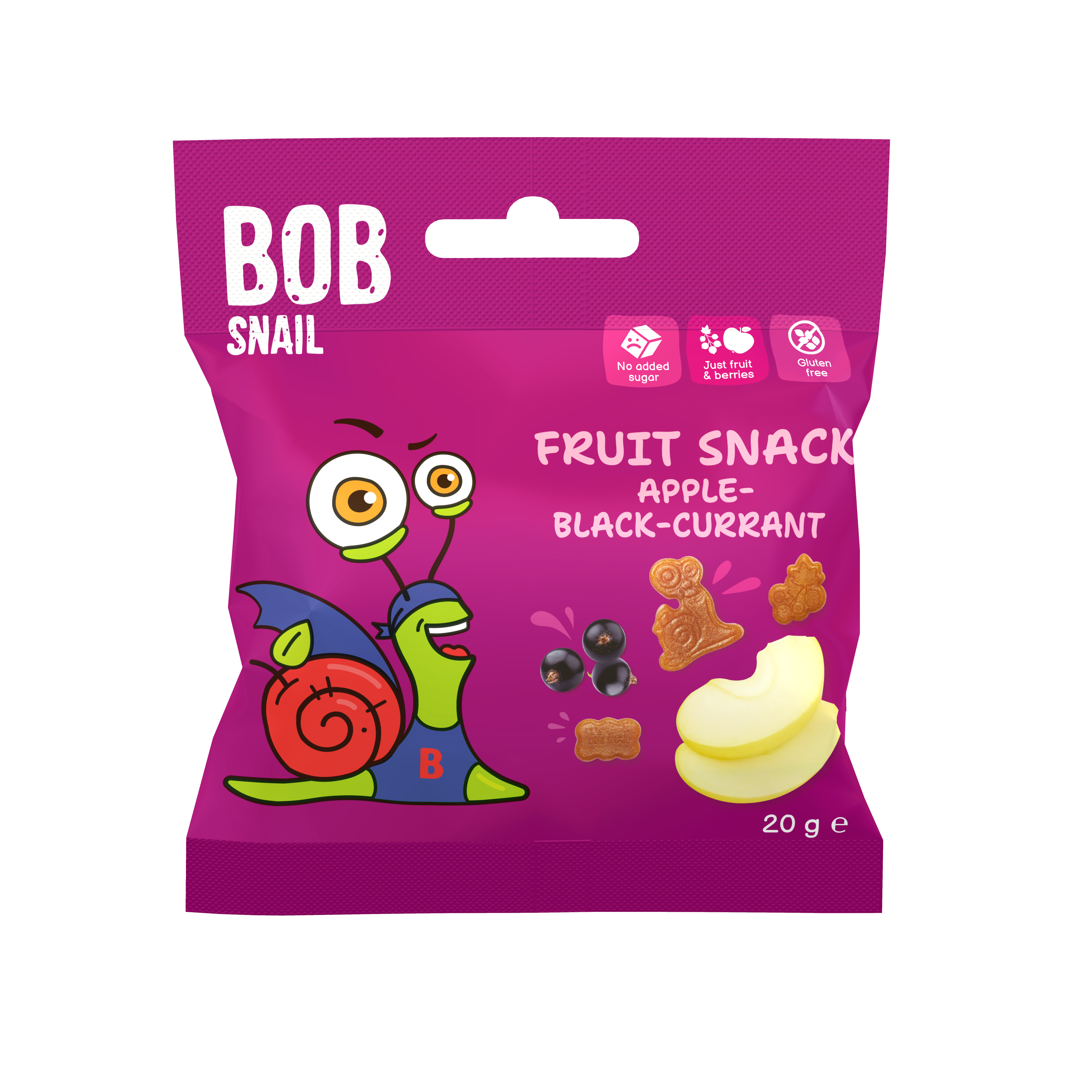 Bob Snail gyümölcs snack alma-feketeribizli 20 g
