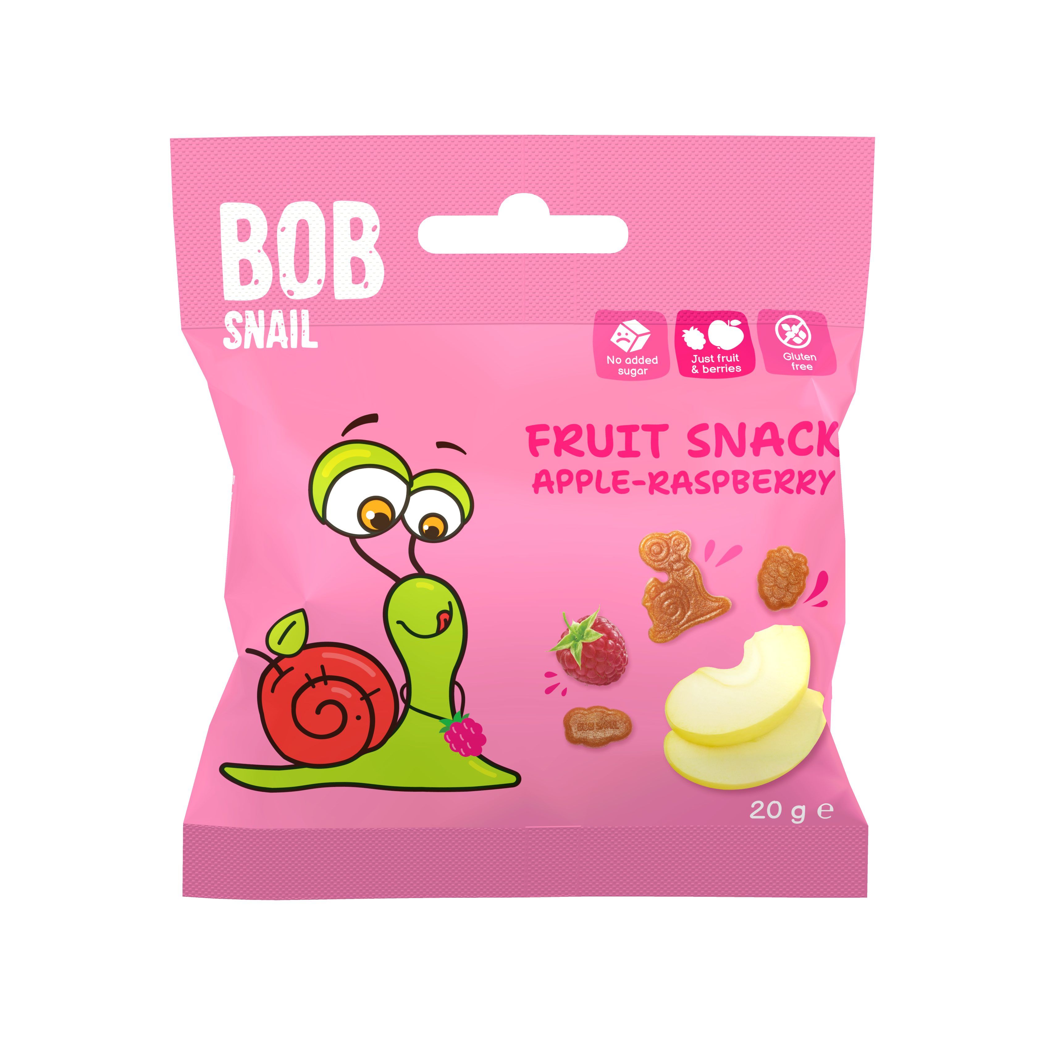 Bob Snail gyümölcs snack alma-málna 20 g