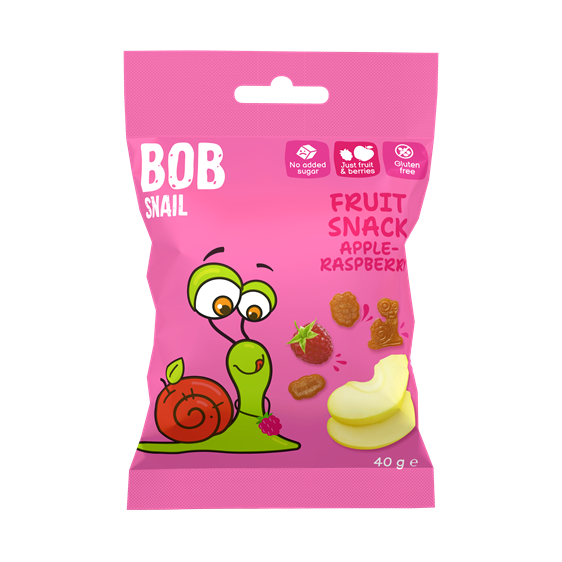 Bob Snail gyümölcs snack alma-málna 40 g