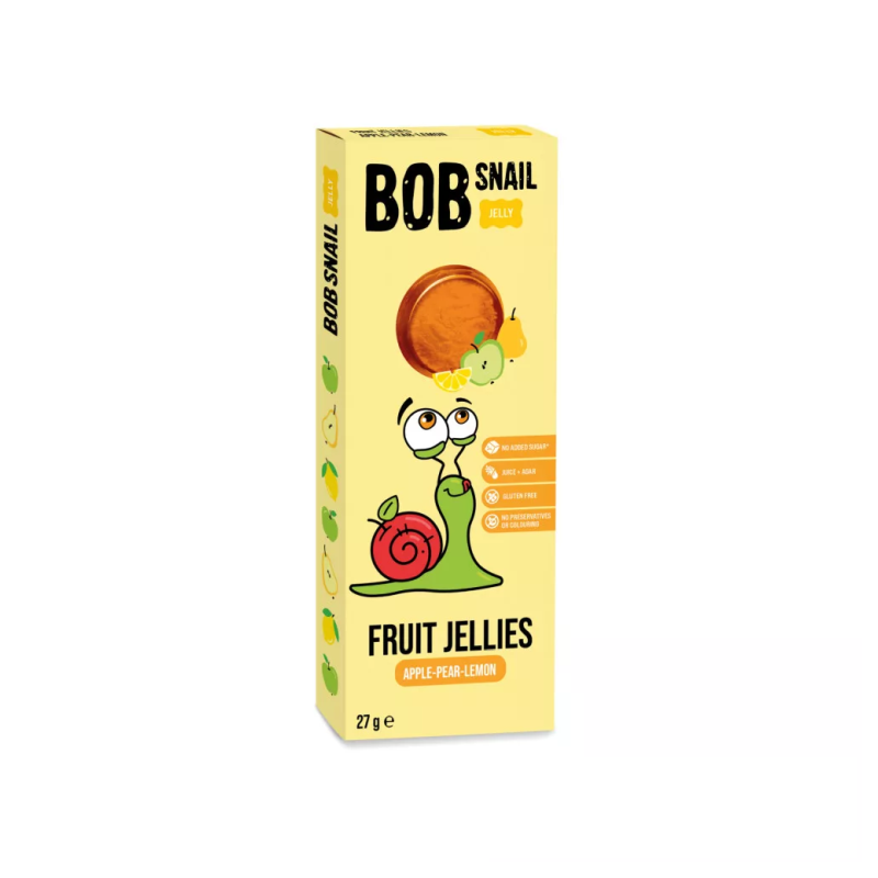 Bob Snail gyümölcszselé alma-körte-citrom 27 g