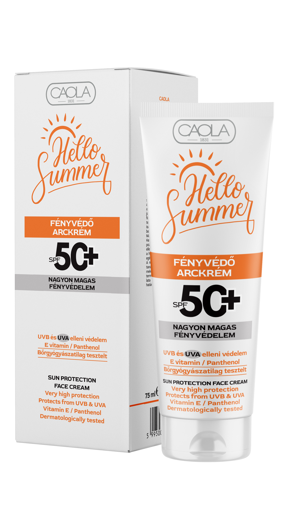 Caola hello summer fényvédő arckrém spf50+ 75 ml