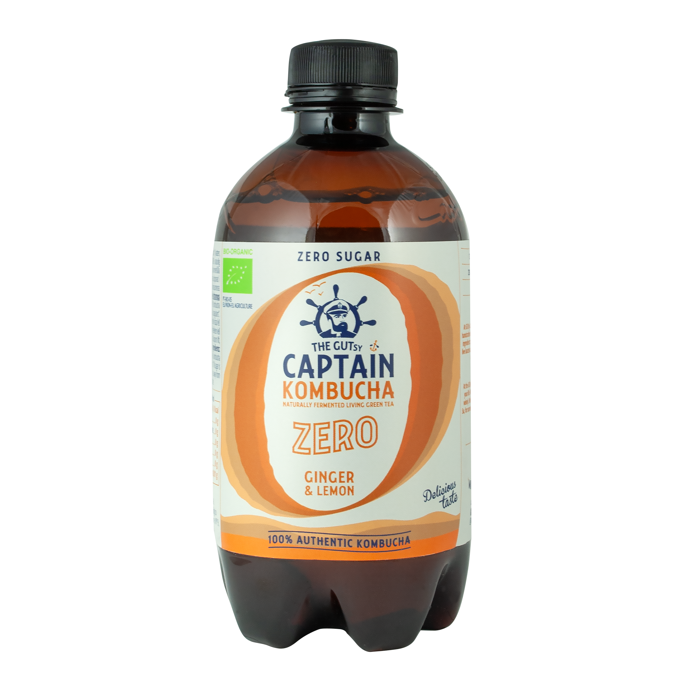 Captain bio kombucha élőflórás ital zero gyömbér-citrom 400 ml
