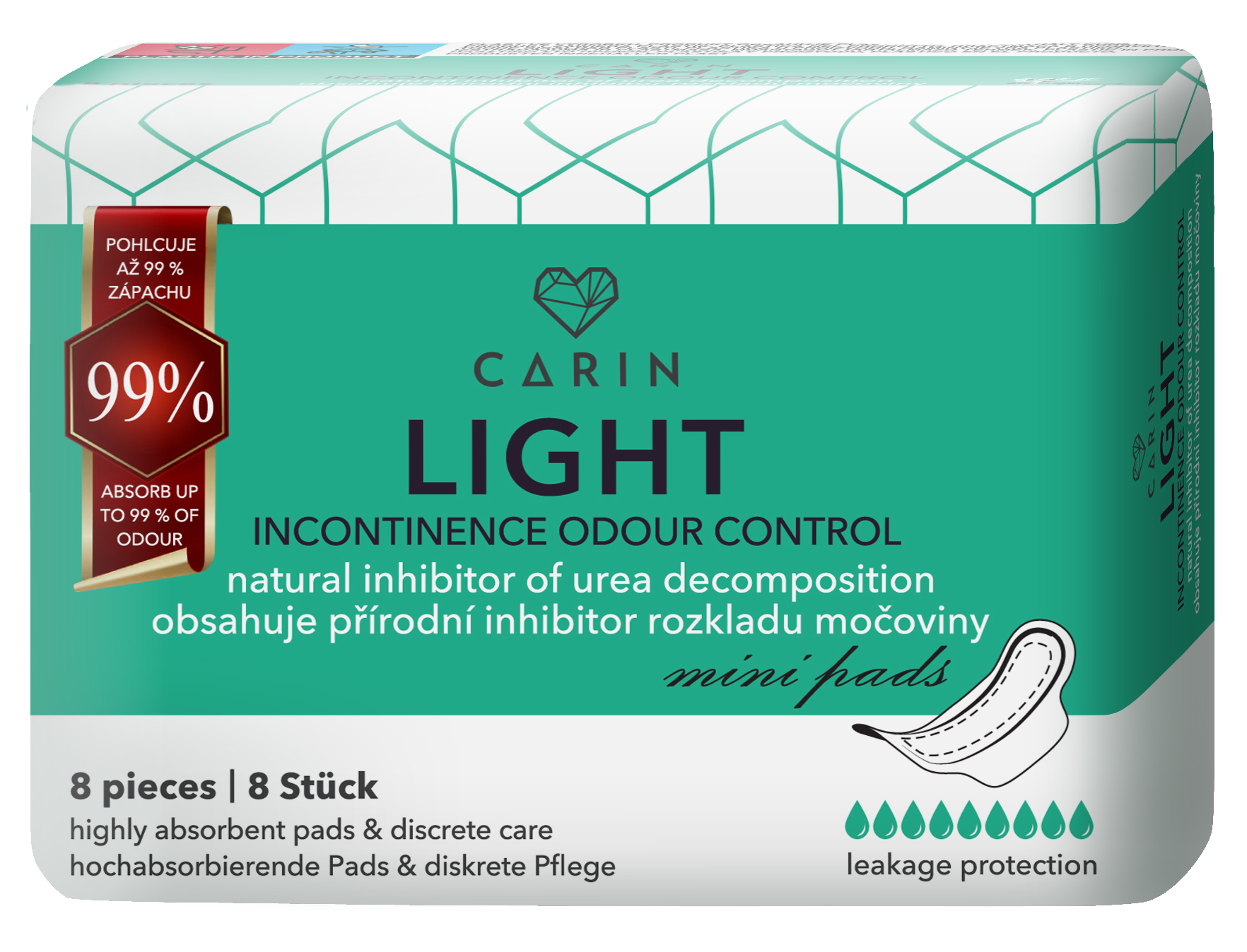 Carin light incontinence odour cintrol egészségügyi betét 8 db