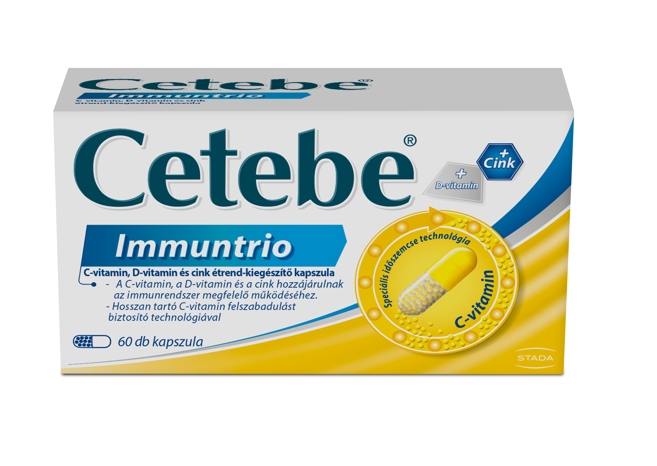 Cetebe Immuntrio c vitamin+d-vitamin+cink kapszula 60 db