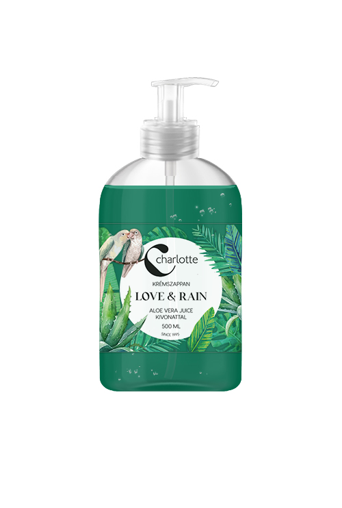 Charlotte krémszappan love & rain 500 ml