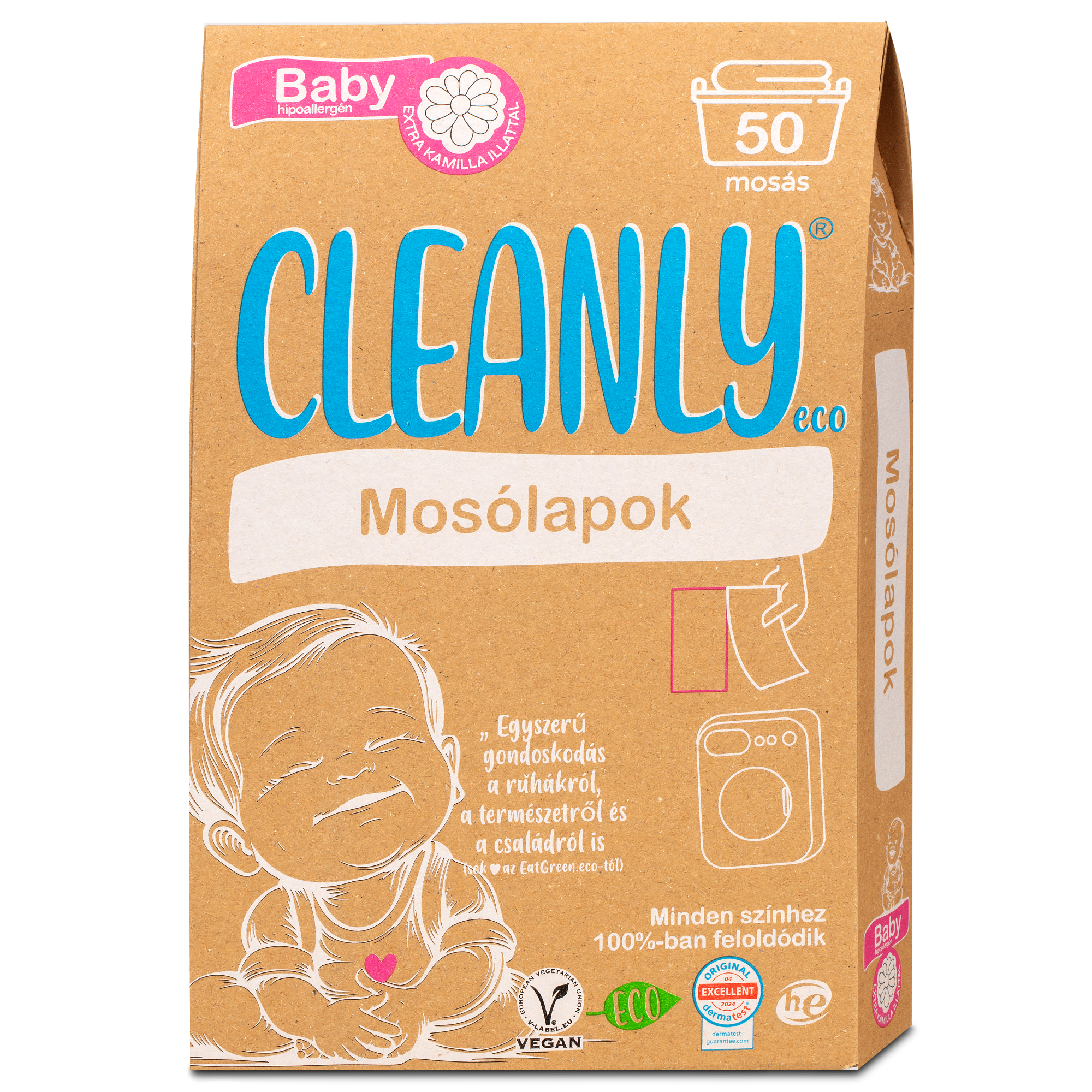 Cleanly eco mosólapok baby kamilla illattal 50 db