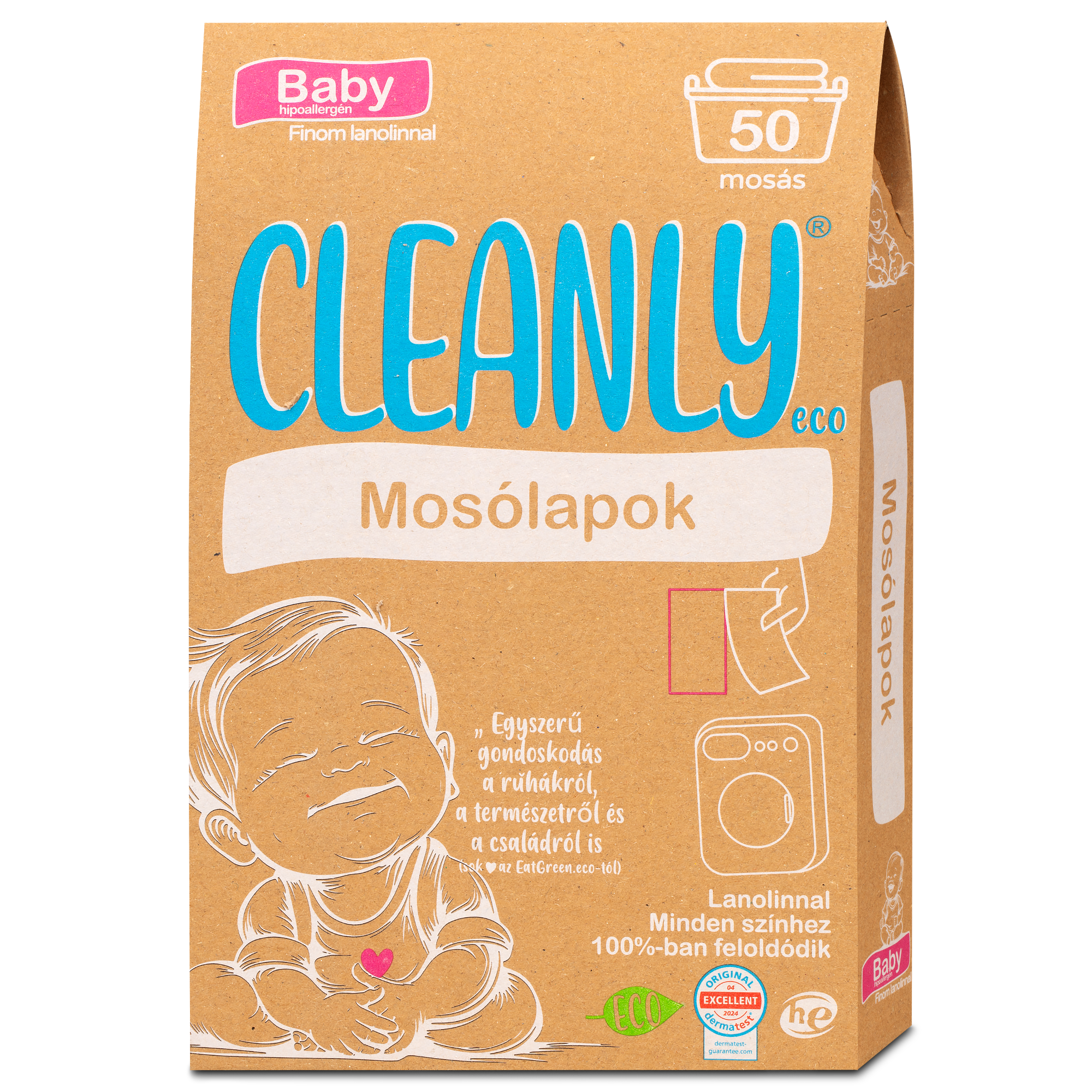 Cleanly eco mosólapok baby lanolinnal 50 db
