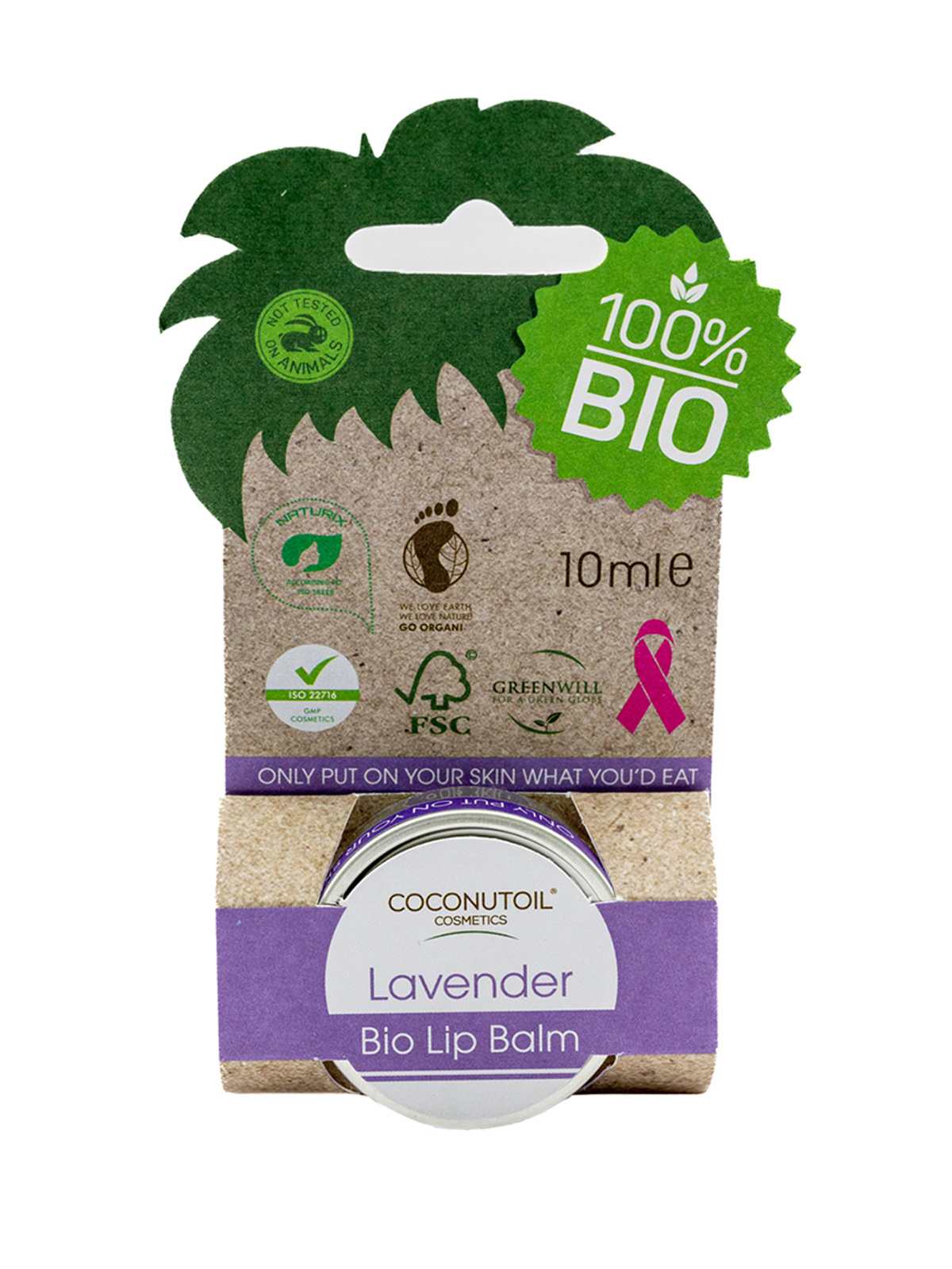 Coconutoil cosmetics bio ajakápoló levendula 10 ml