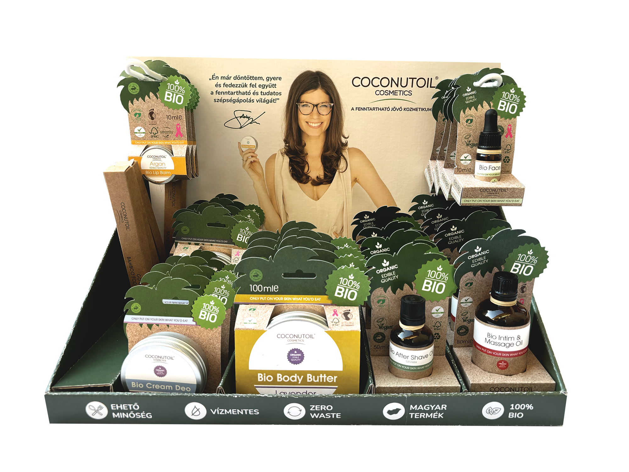 Coconutoil cosmetics display 1 db
