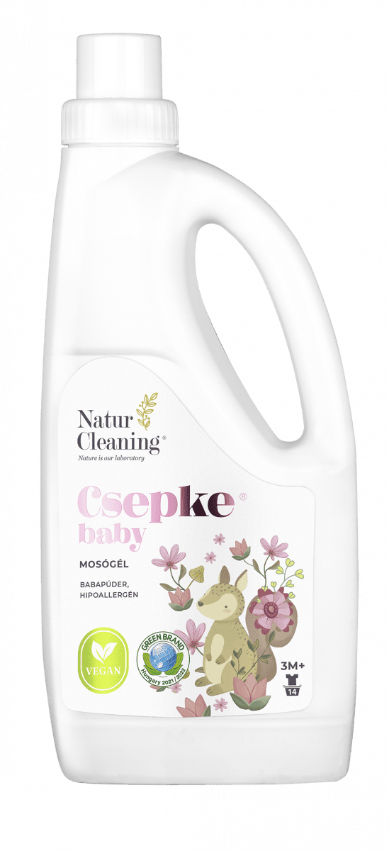 Csepke Baby mosógél babapúder illattal 3m+ 1000 ml