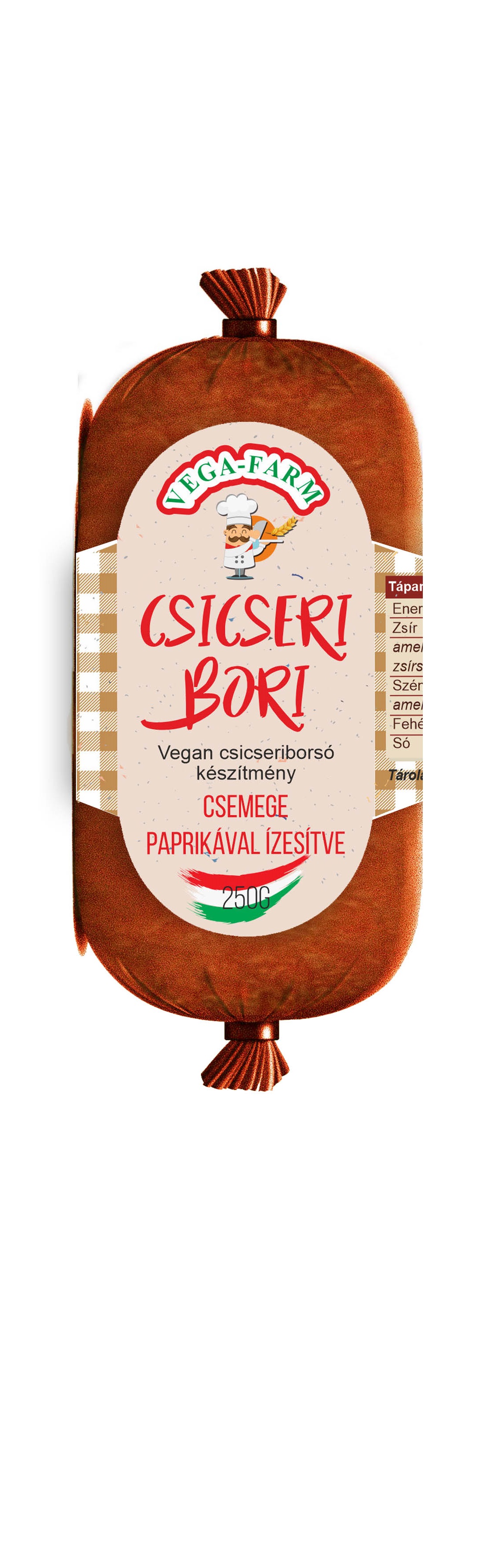 Vega Farm csicseri bori füstölt vegan csicseriborsó készitmény csemege paprikával 250 g