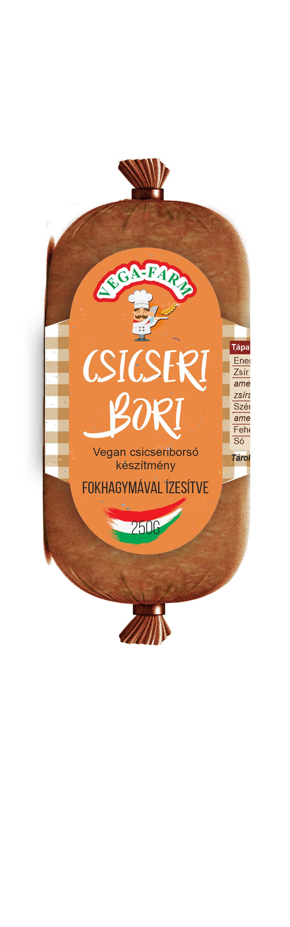 Vega Farm csicseri bori füstölt vegan csicseriborsó készitmény fokhagymával 250 g