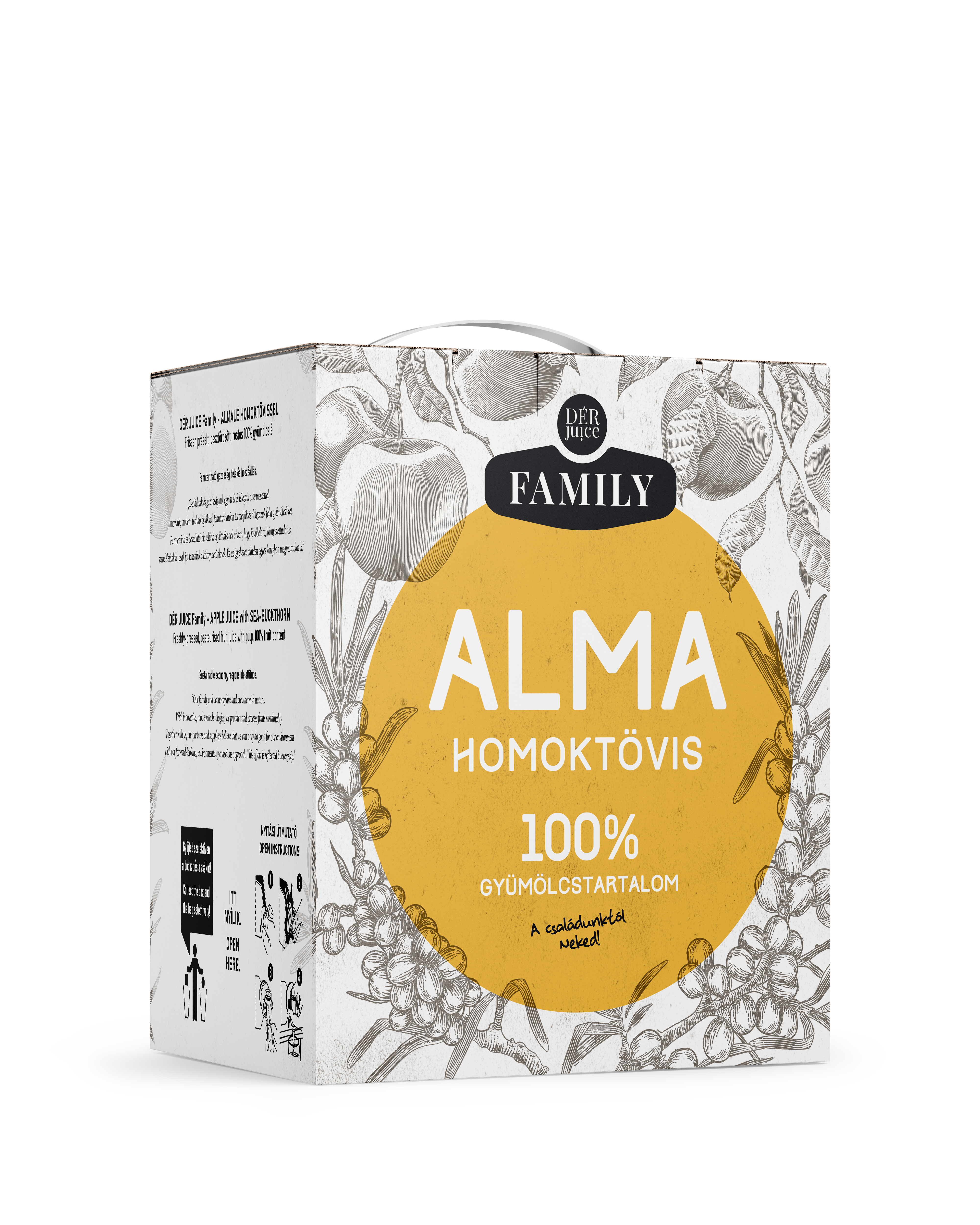 Dér juice family almalé homoktövissel 90-10% 3000 ml
