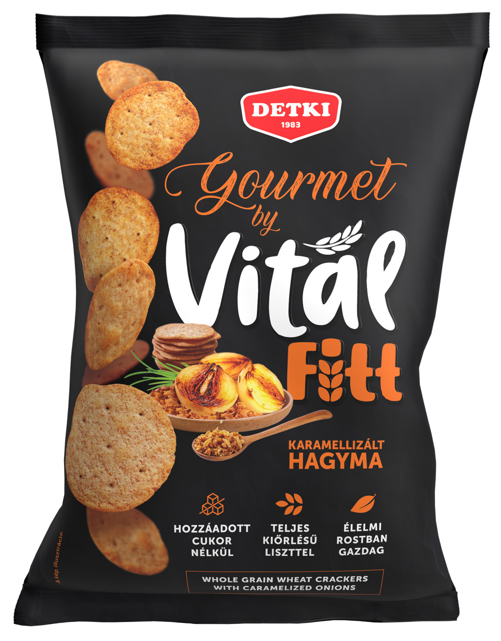Detki gourmet vital fitt teljes kiőrlésű kréker karamellizált hagymás 100 g