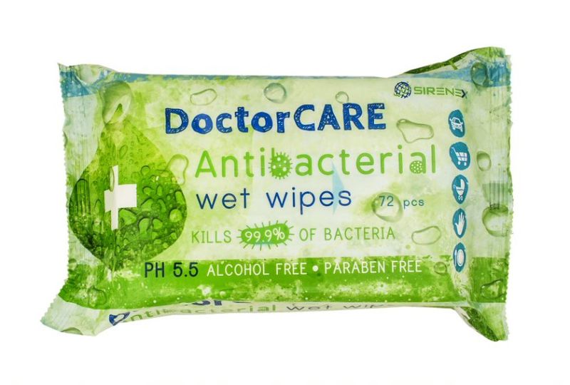 Doctor Care antibakteriális nedves törlőkendő plusz 72 db