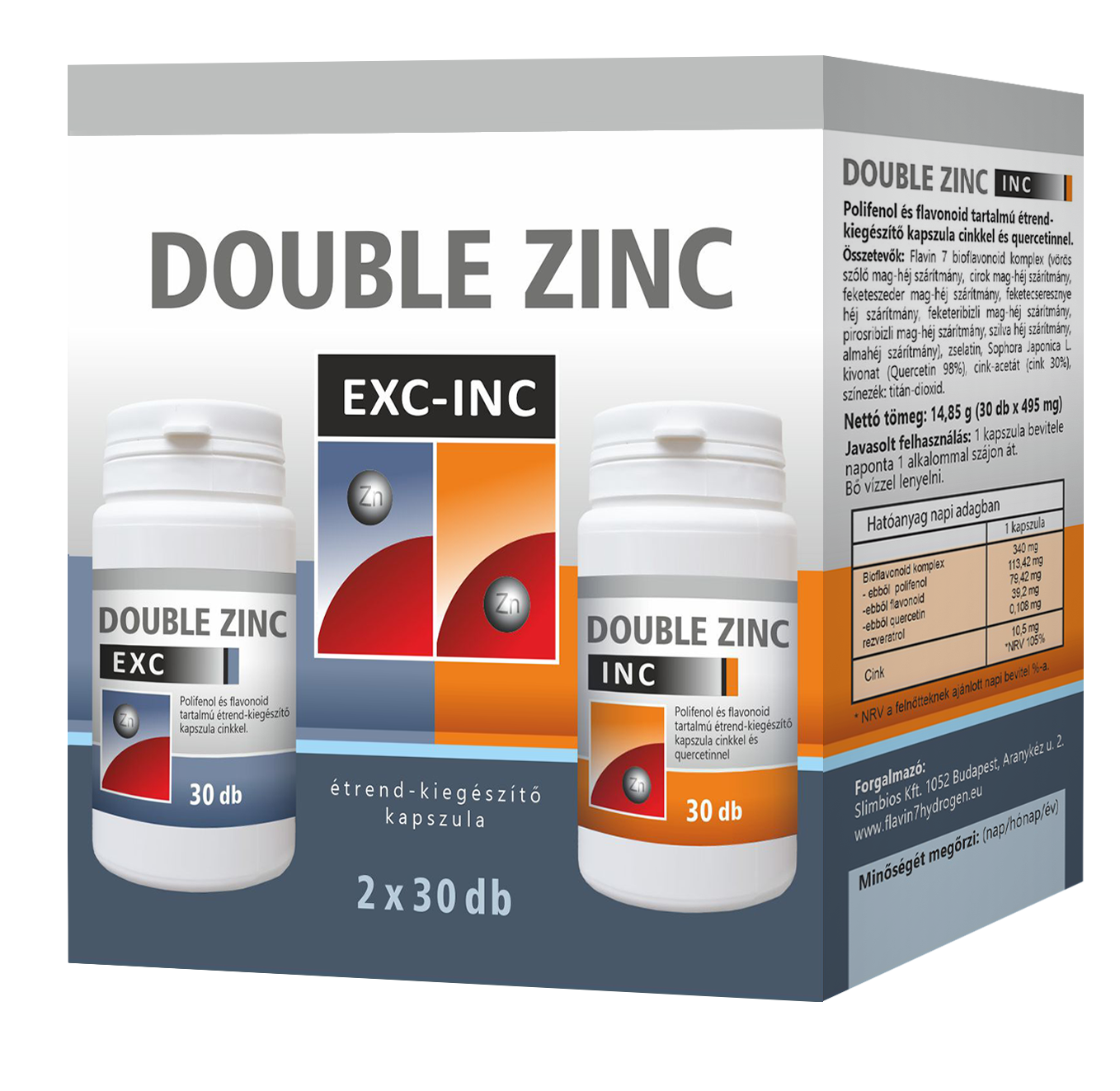 Double Zinc exc-inc kapszula 30+30 db 60 db